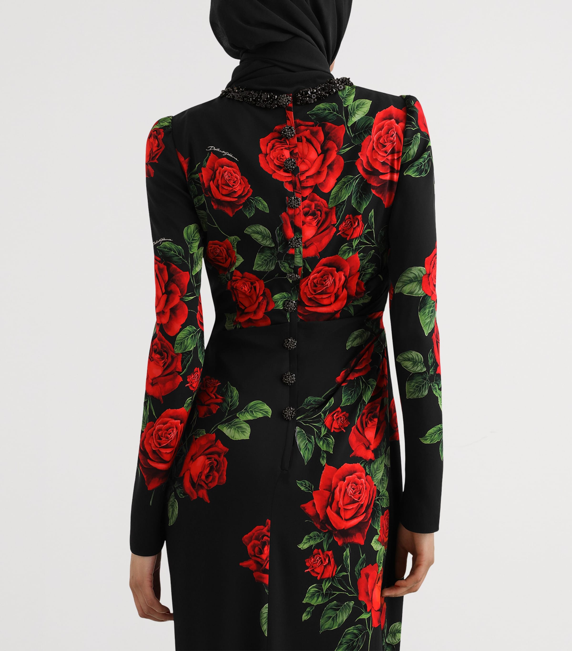 Dolce&Gabbana Womens Rose-Print Maxi Dress Rose Rosse F.n Image 5