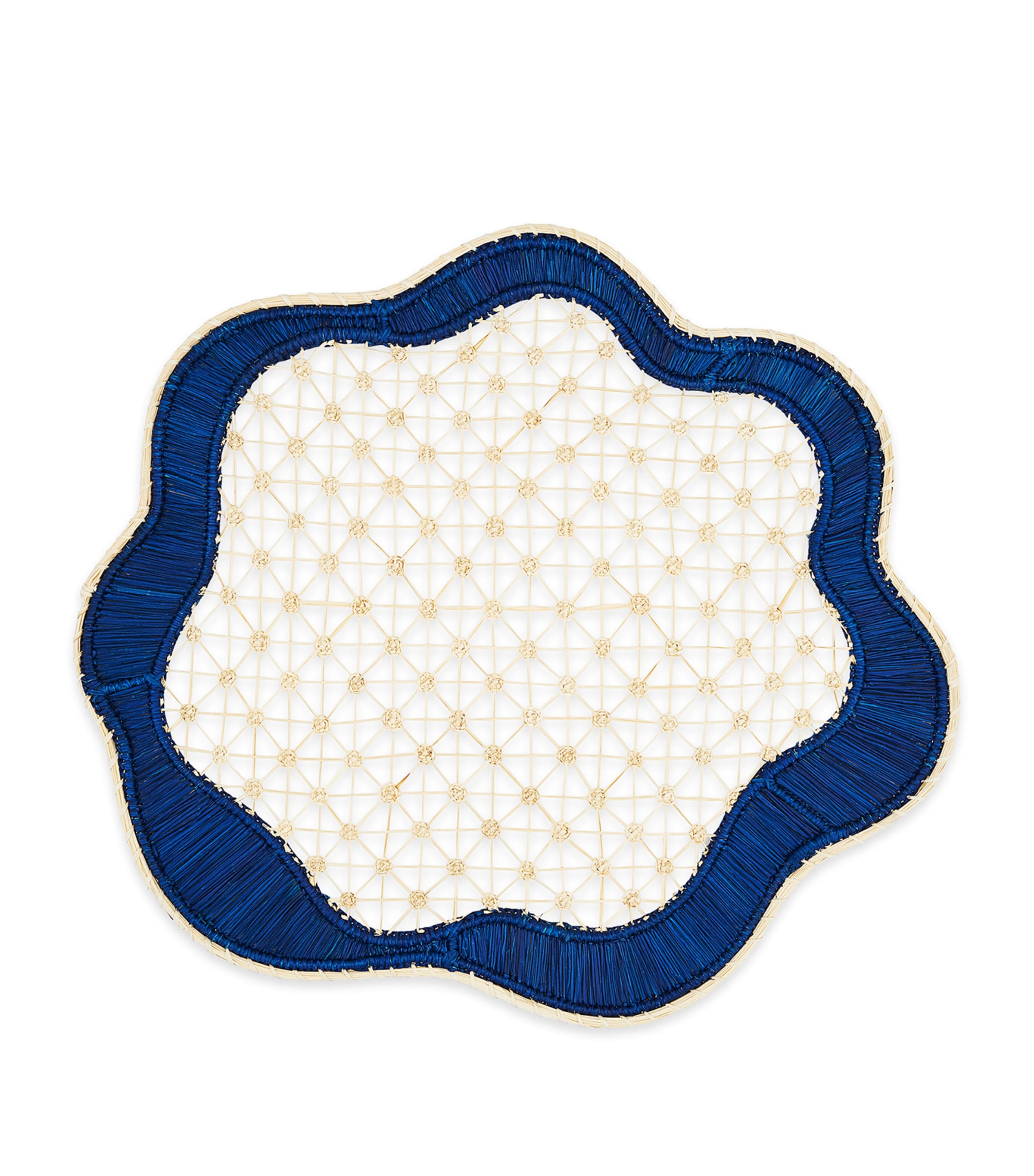 Round Baru Placemat (Set of 2) BLUE NAVY Image 2