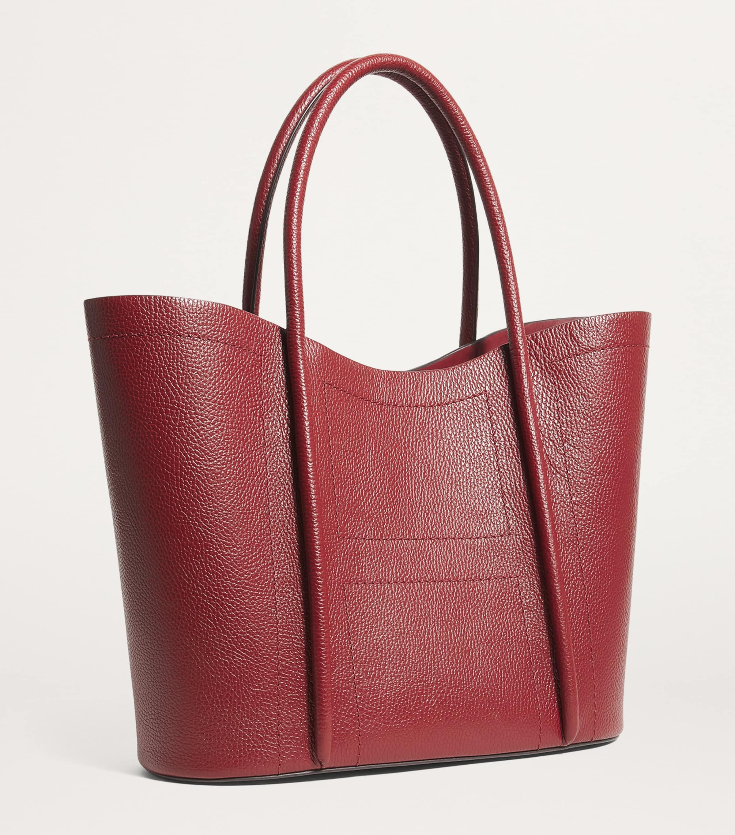 Leather Rope Tote Bag BURGUNDY Image 3