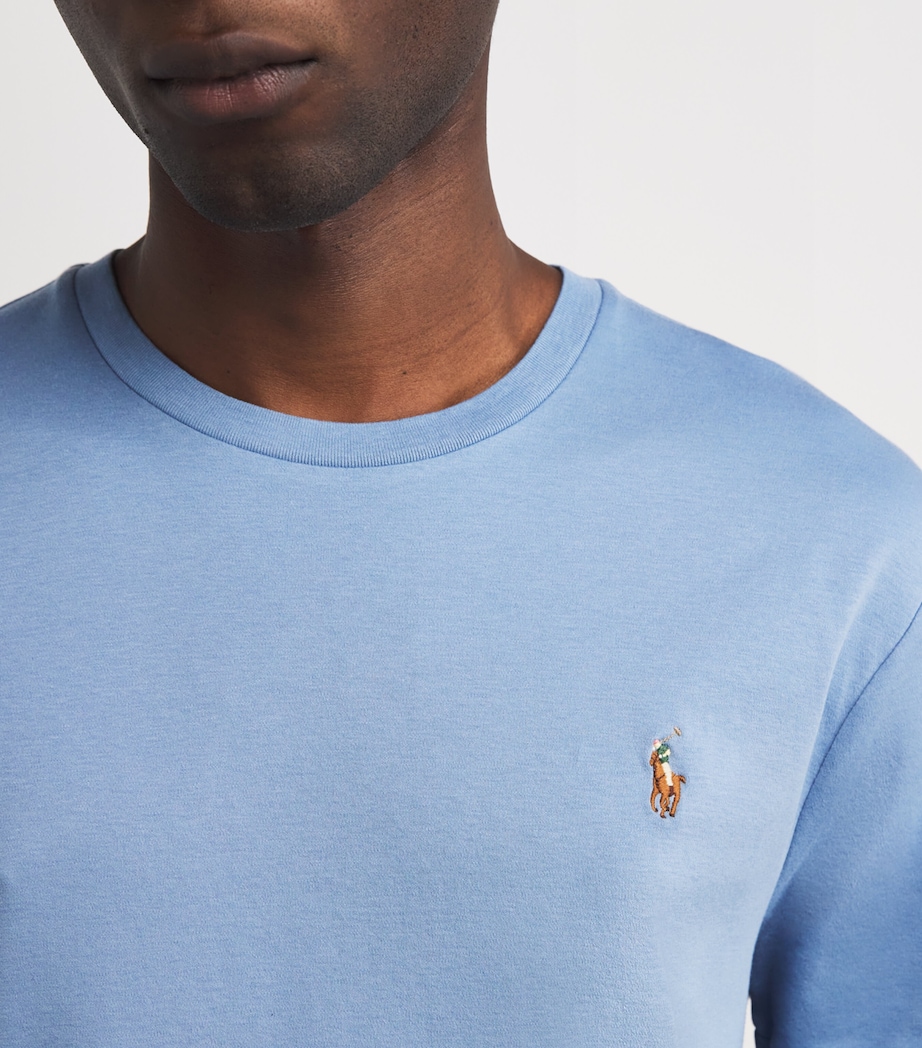 Pima Cotton T-Shirt BLUE Image 6