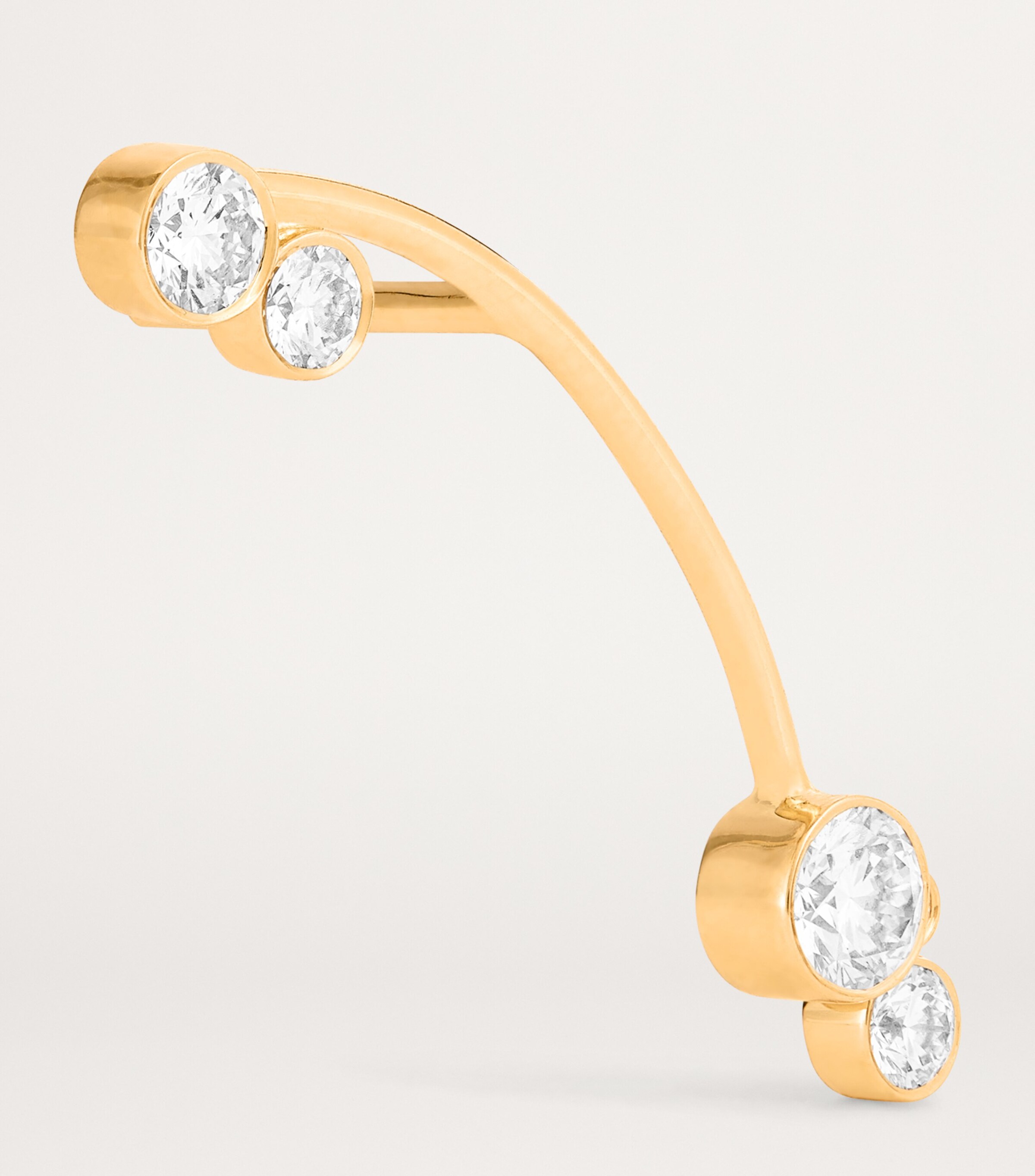 Yellow Gold and Diamond Stellari Diamant Single Right Earring YELLOW GOLD Image 3