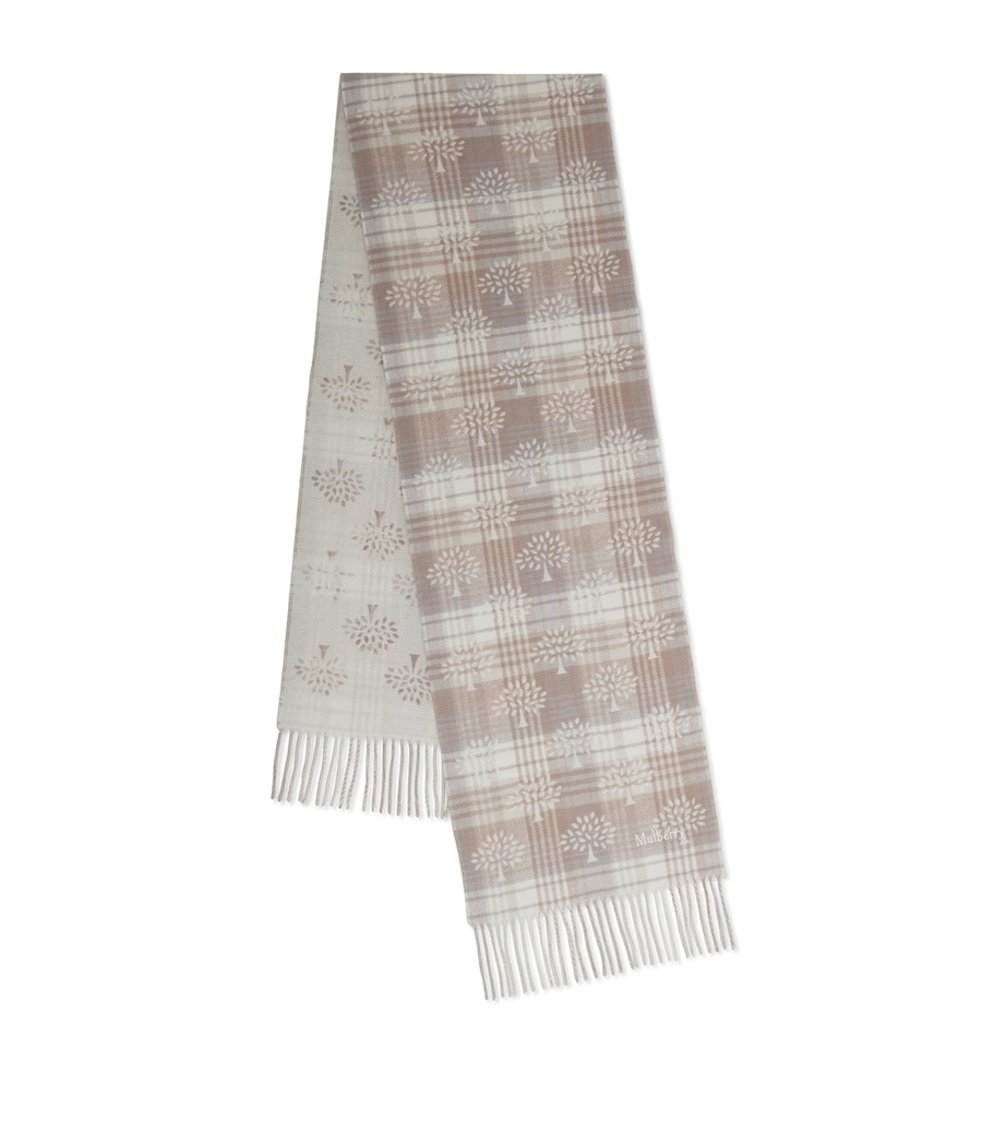 Mulberry Small Merino Check Tree Scarf Maple Image 1