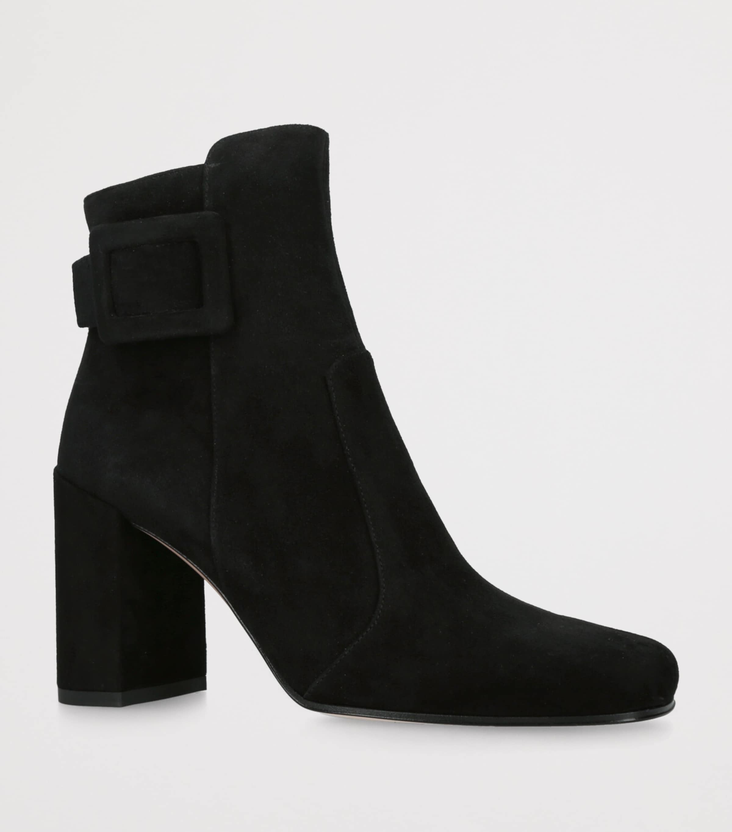 Suede Polly Ankle Boots 85 BLACK Image 3