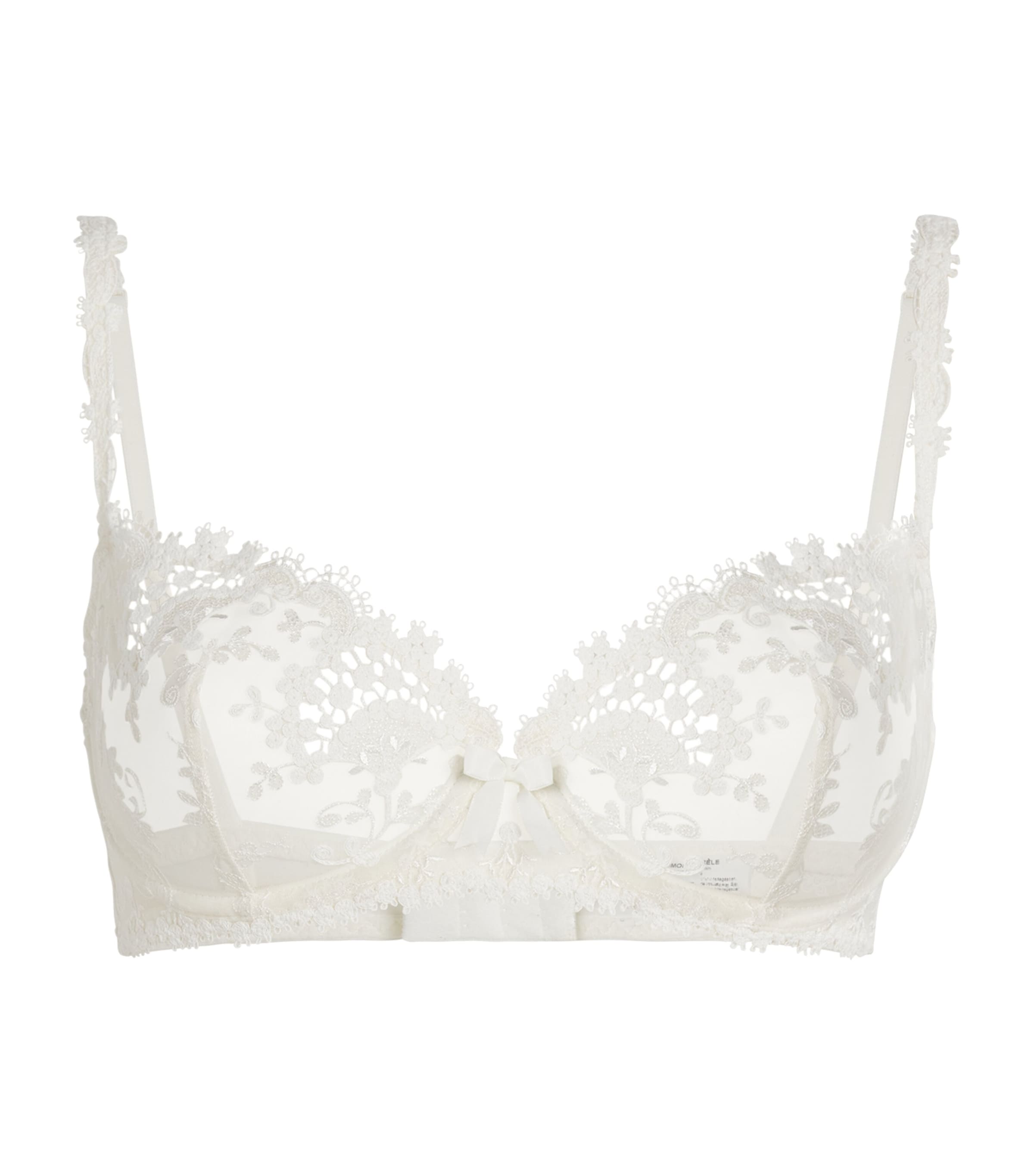 Simone Perele Lace Wish Half-cup Bra In Ivory