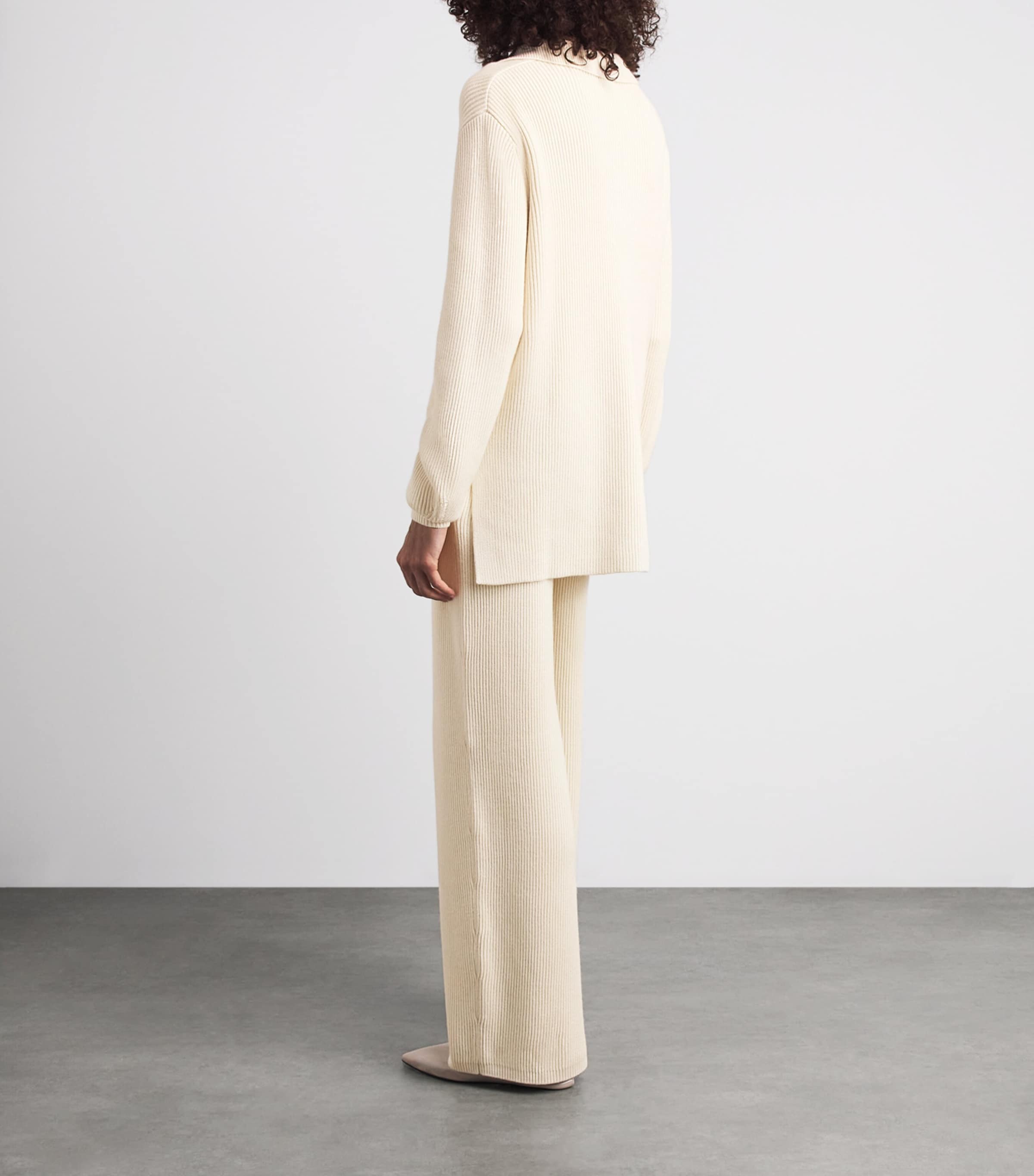 Olivia von Halle Womens Silk-Cashmere-Blend Hutton Pyjama Set Alaska Image 4