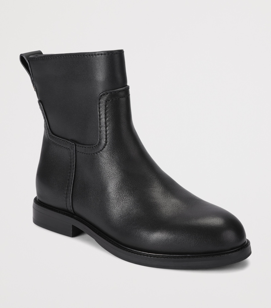 Kurt Geiger London Leather Sloane Ankle Boots Black Image 2