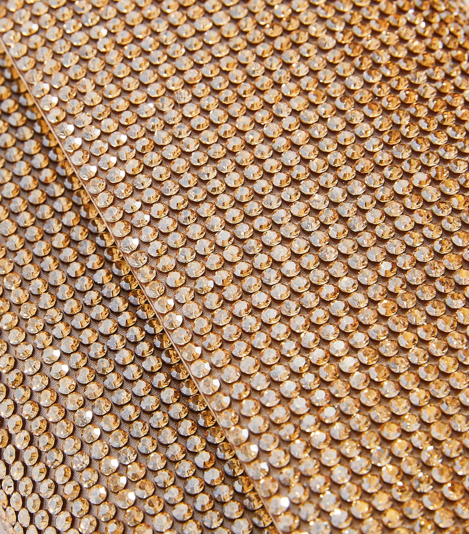 Satin Crystal-Embellished Perry Clutch Bag CPROS CHAMPAGNE Image 6