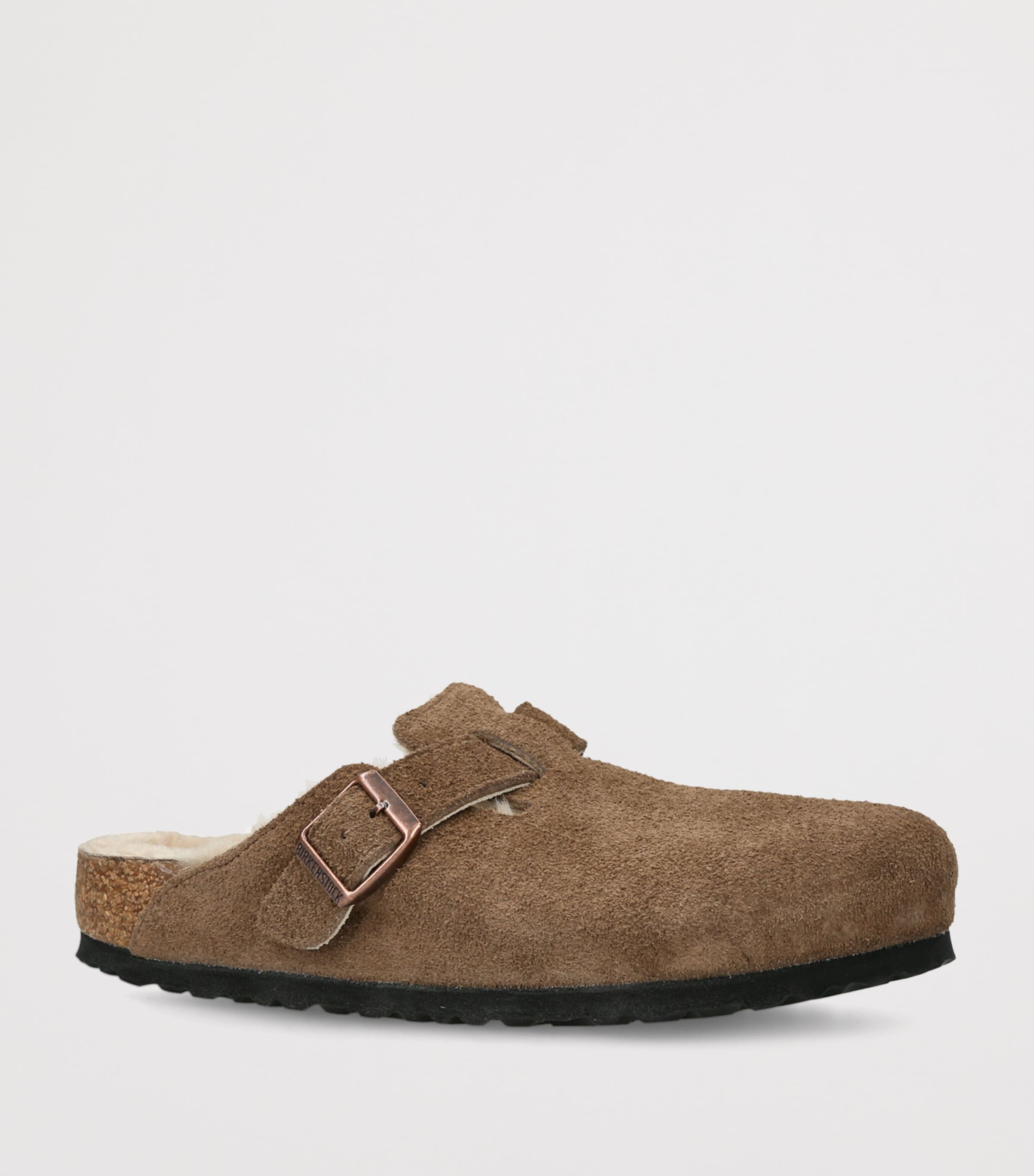 Birkenstock Shearling Boston Clogs (Regular Fit) Brown Image 3