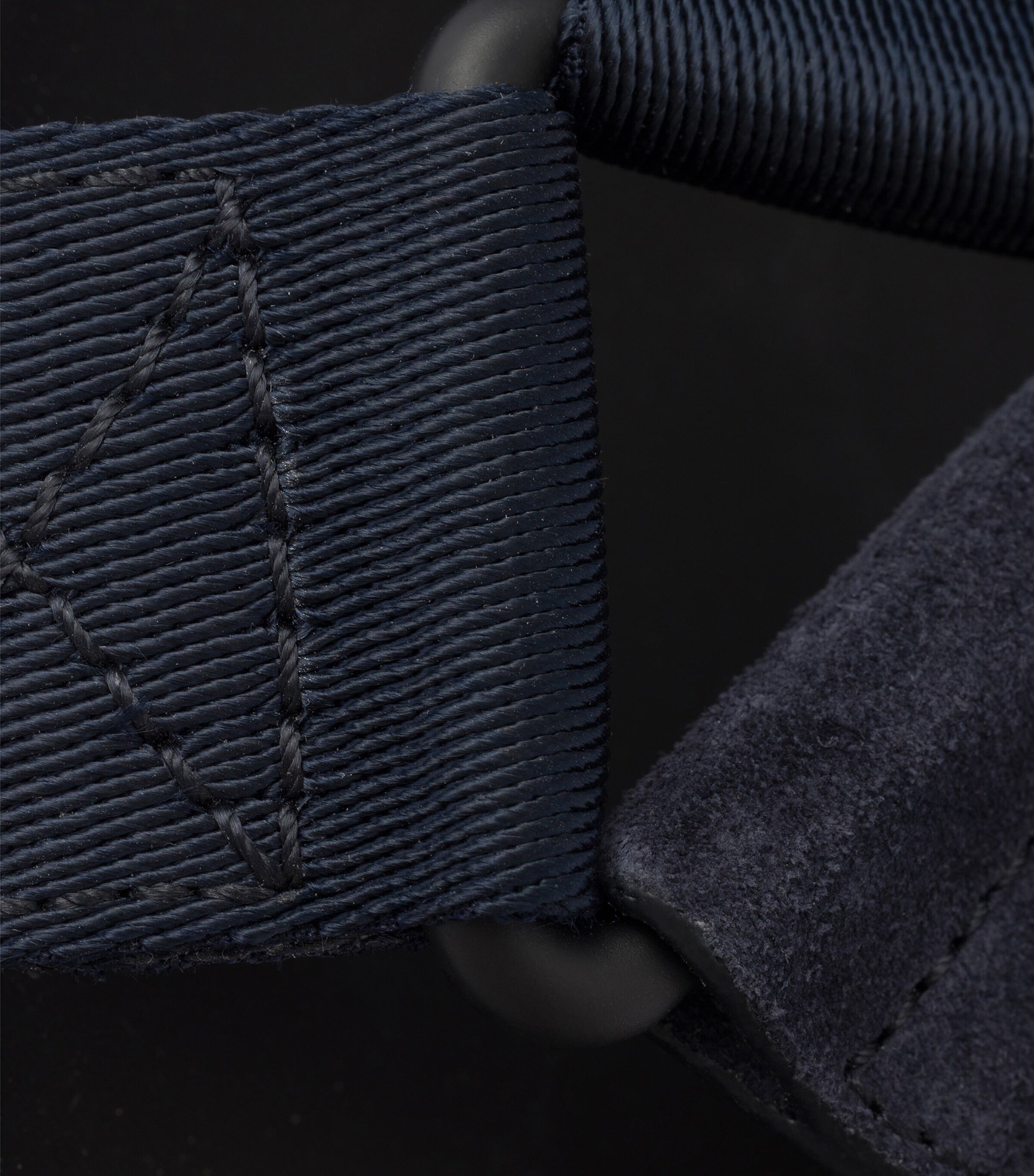 Prada Suede and Woven Tape Sandals Blue Image 7