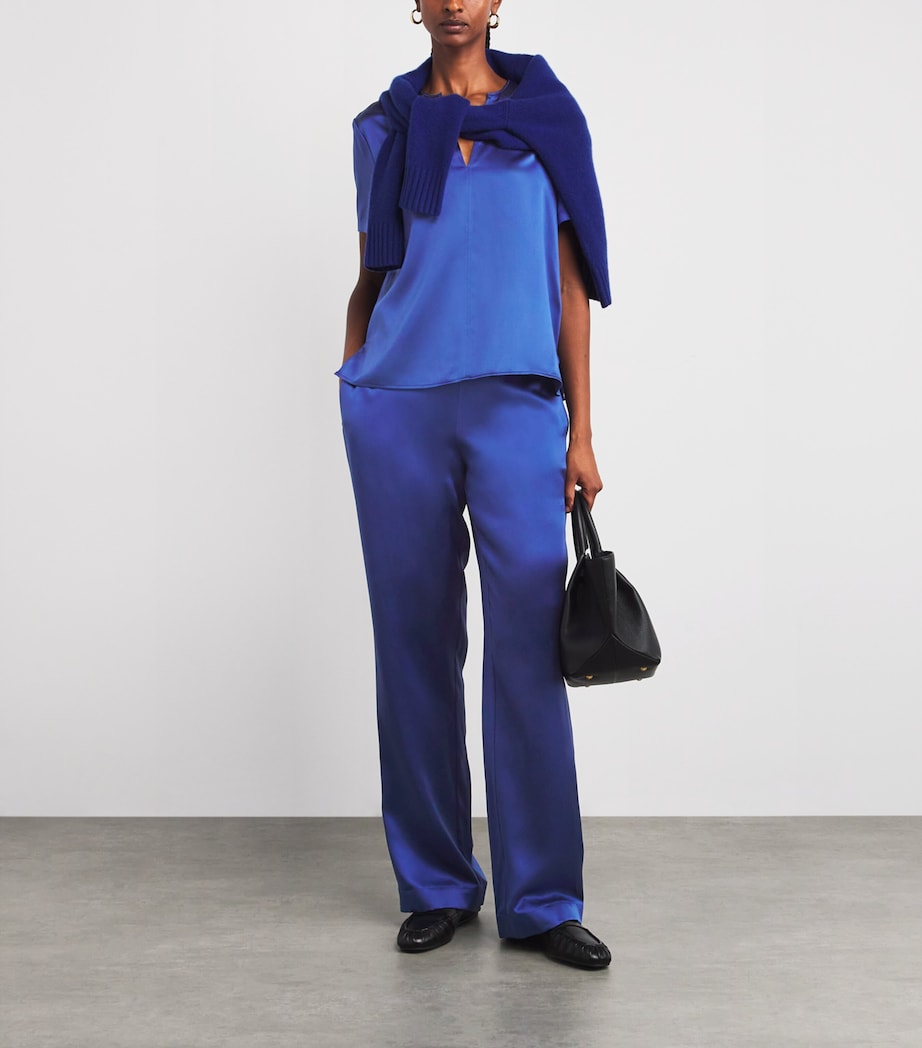 Silk Gala Blouse COBALT Image 2