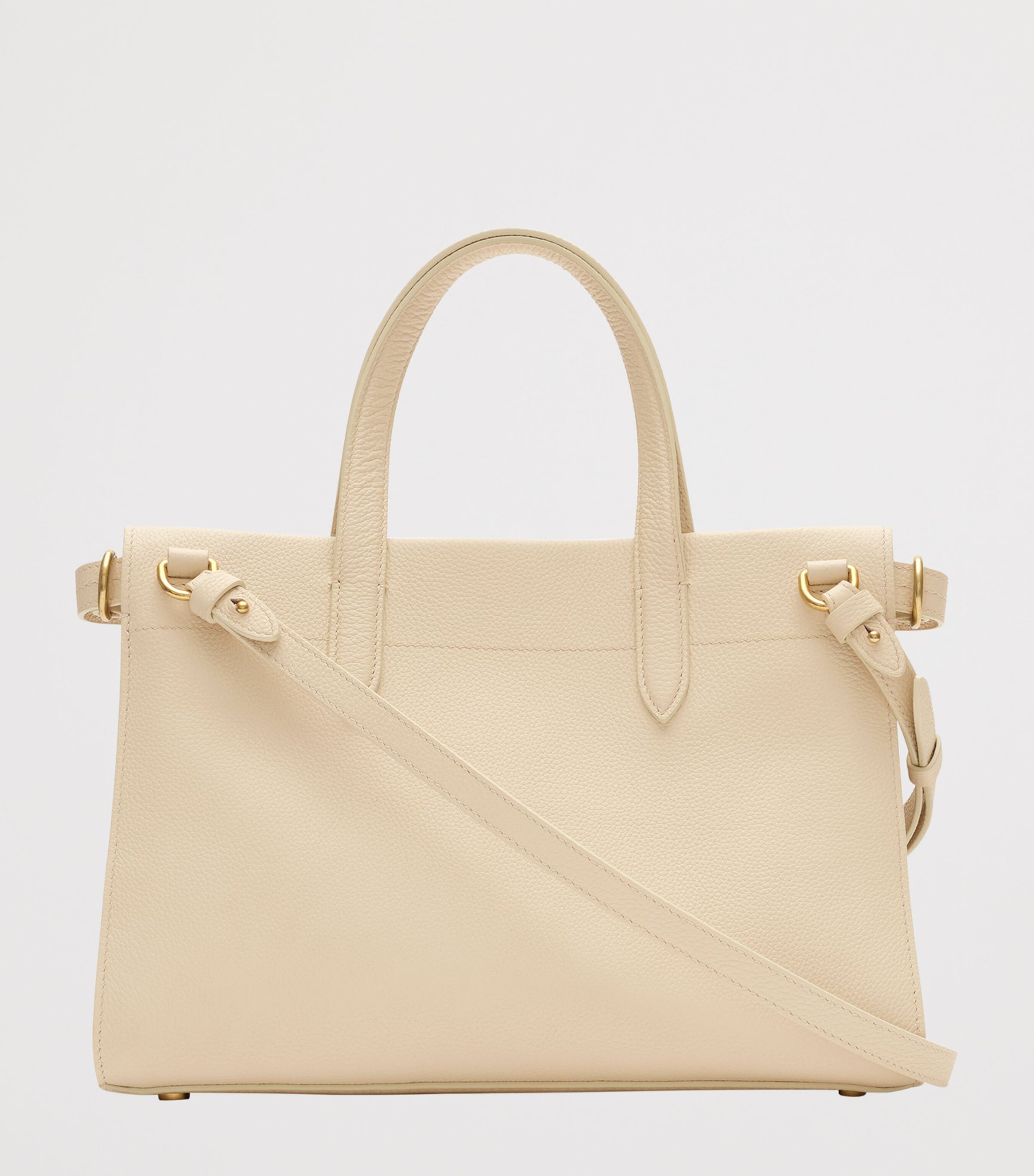 Burberry Small Leather Cotswolds Check Tote Bag Soap Image 5