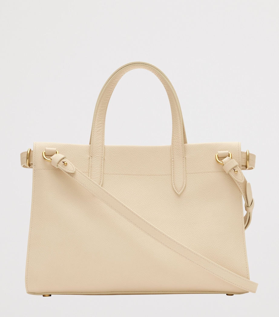 Burberry Small Leather Cotswolds Check Tote Bag Soap Image 5