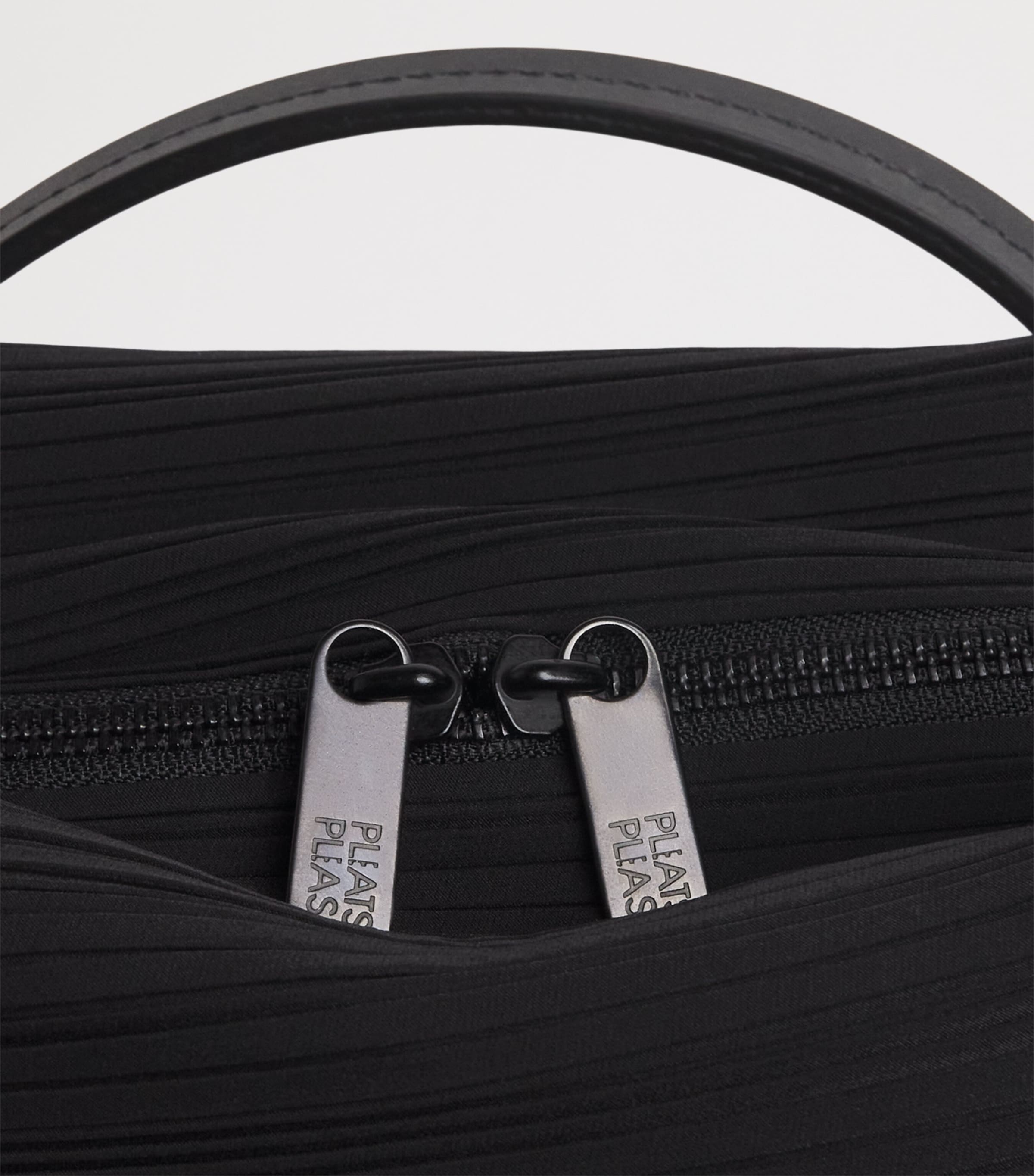 Pleats Please Issey Miyake Bias Pleats Top-Handle Bag Black Image 5
