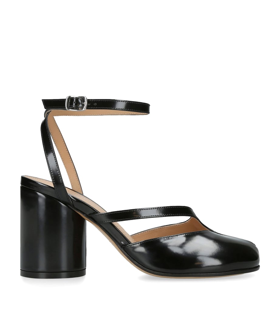 Leather Tabi Pump Sandals 80 BLACK Image 1