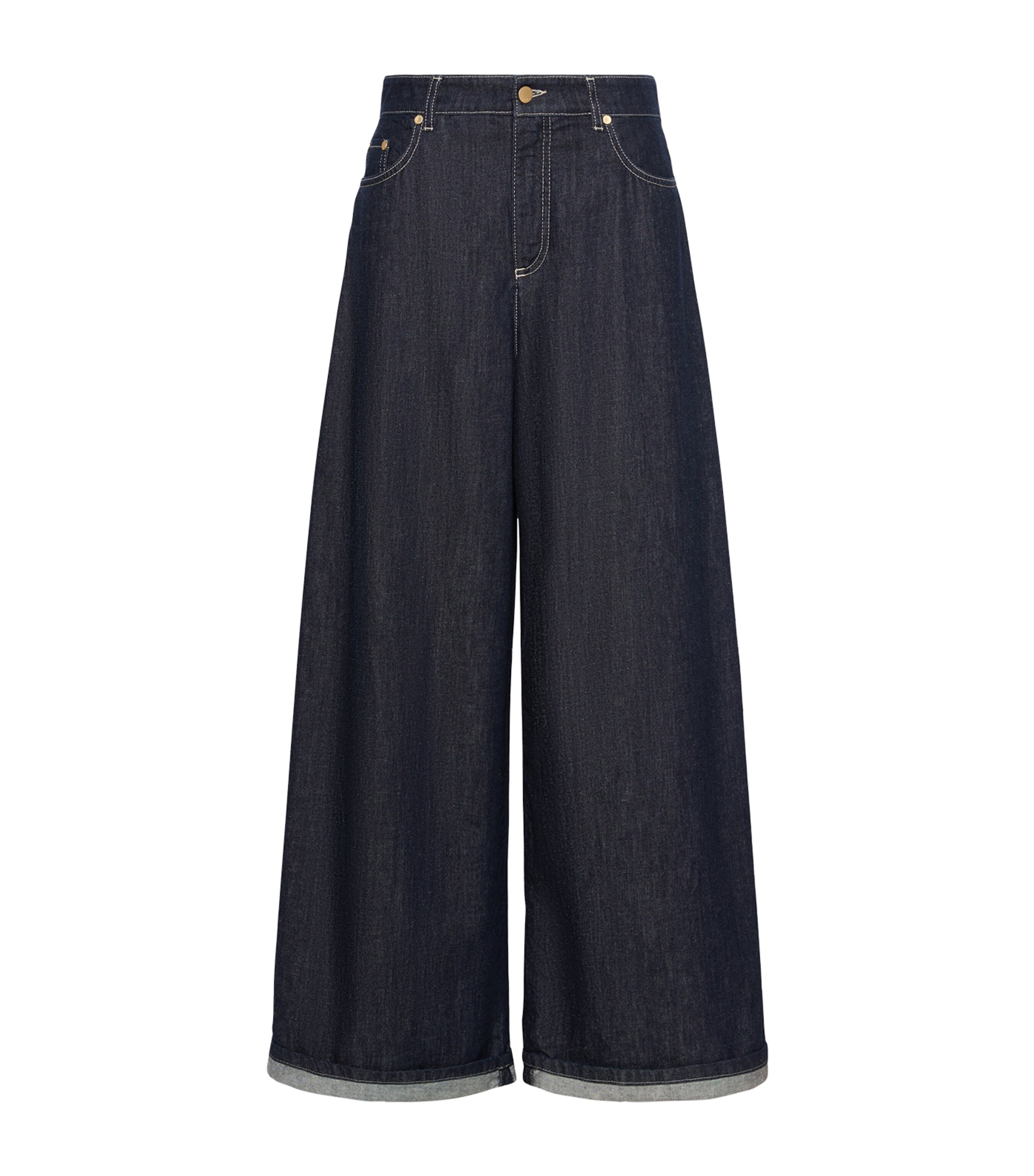 Max Mara Womens High-Waist Wide-Leg Jeans Ultramarine Image 1