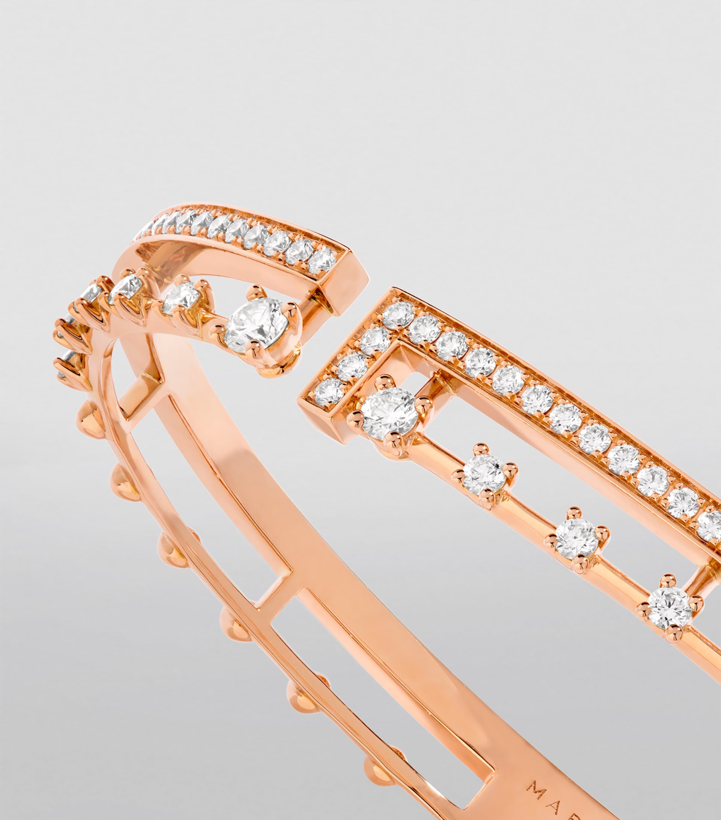 Medium Rose Gold and Diamond Avenues Bangle ROSE GOLD Image 4