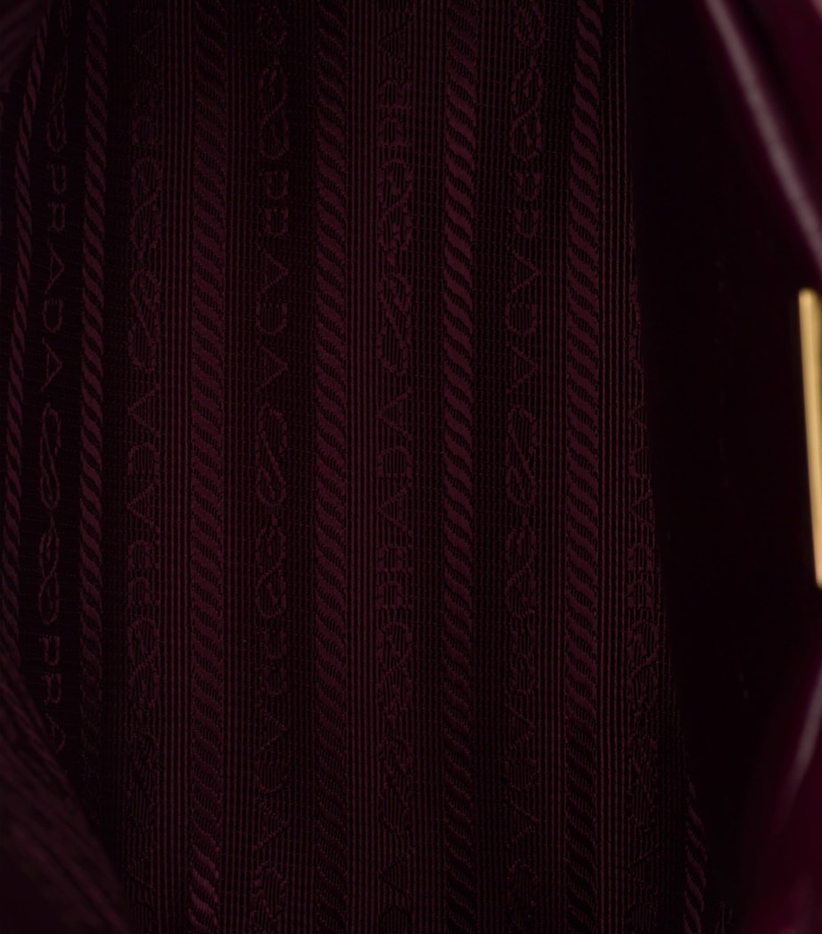Prada Mini Leather Bonnie Shoulder Bag Burgundy Image 4
