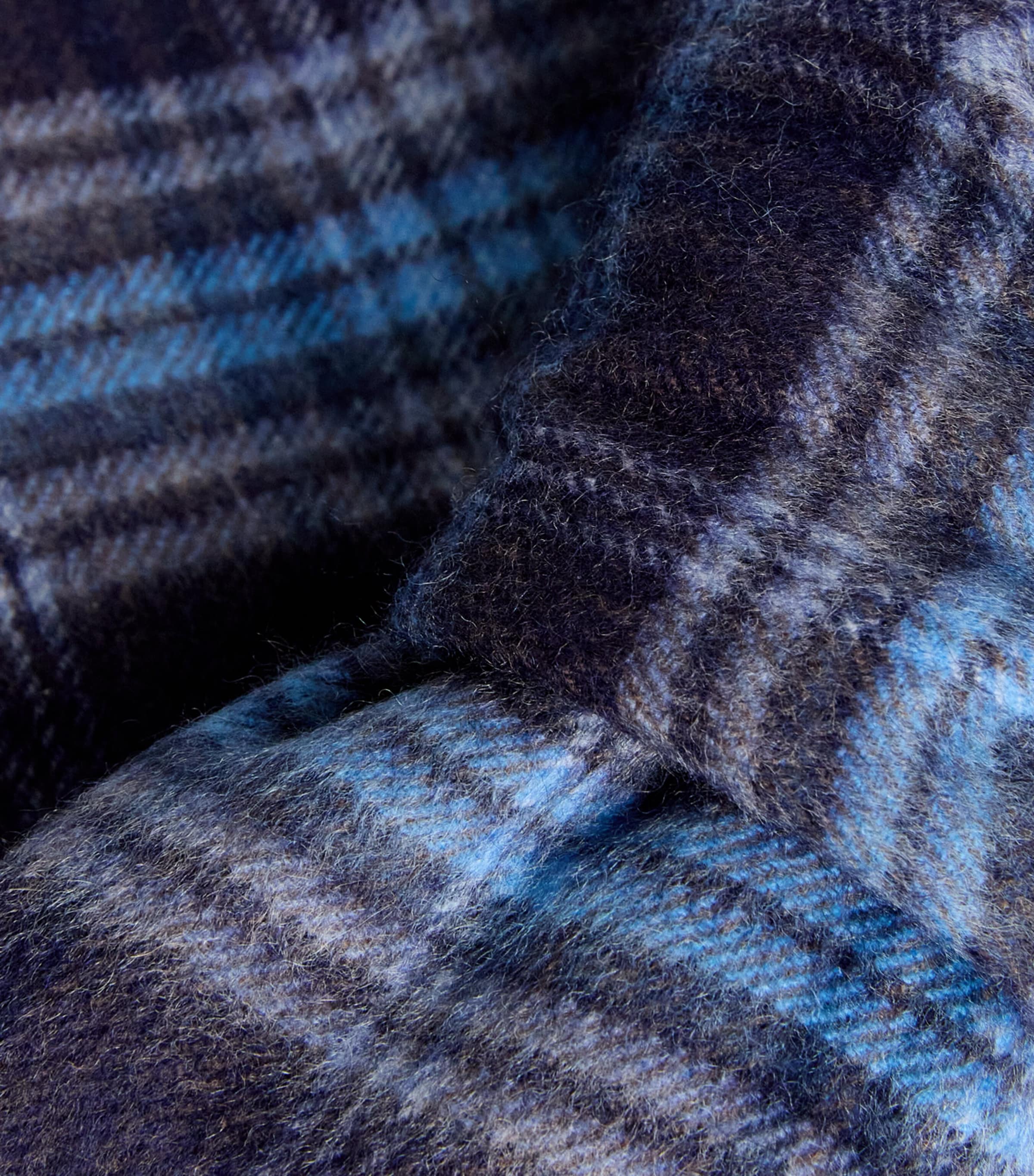 Cashmere Tartan Scarf NAVY Image 5