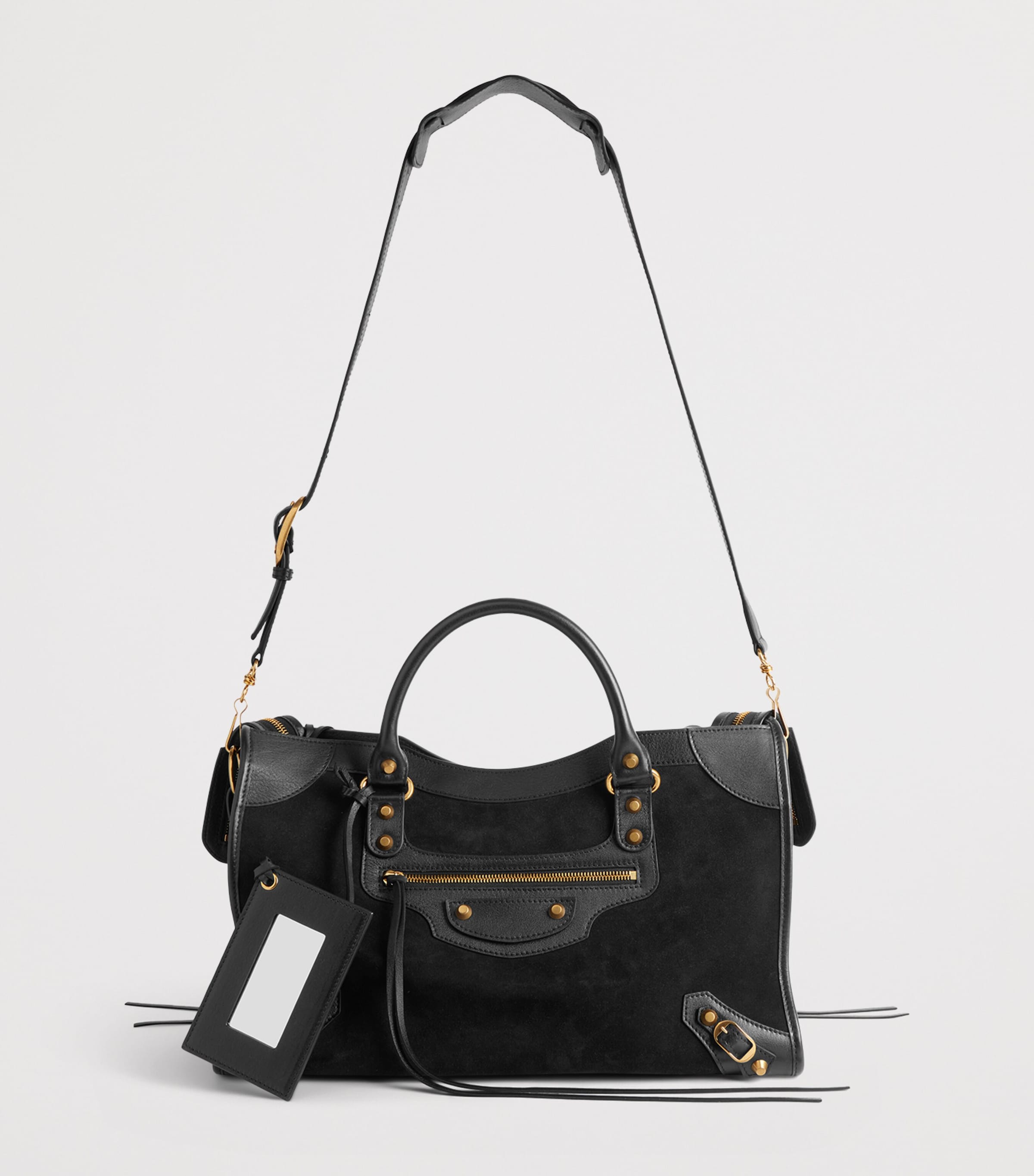 Balenciaga Medium Suede Le City Top-Handle Bag Image 5