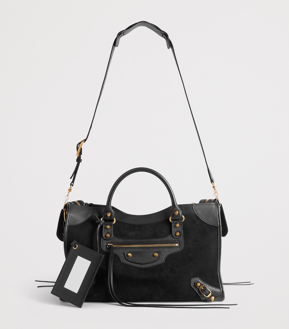Balenciaga Medium Suede Le City Top-Handle Bag Image 5