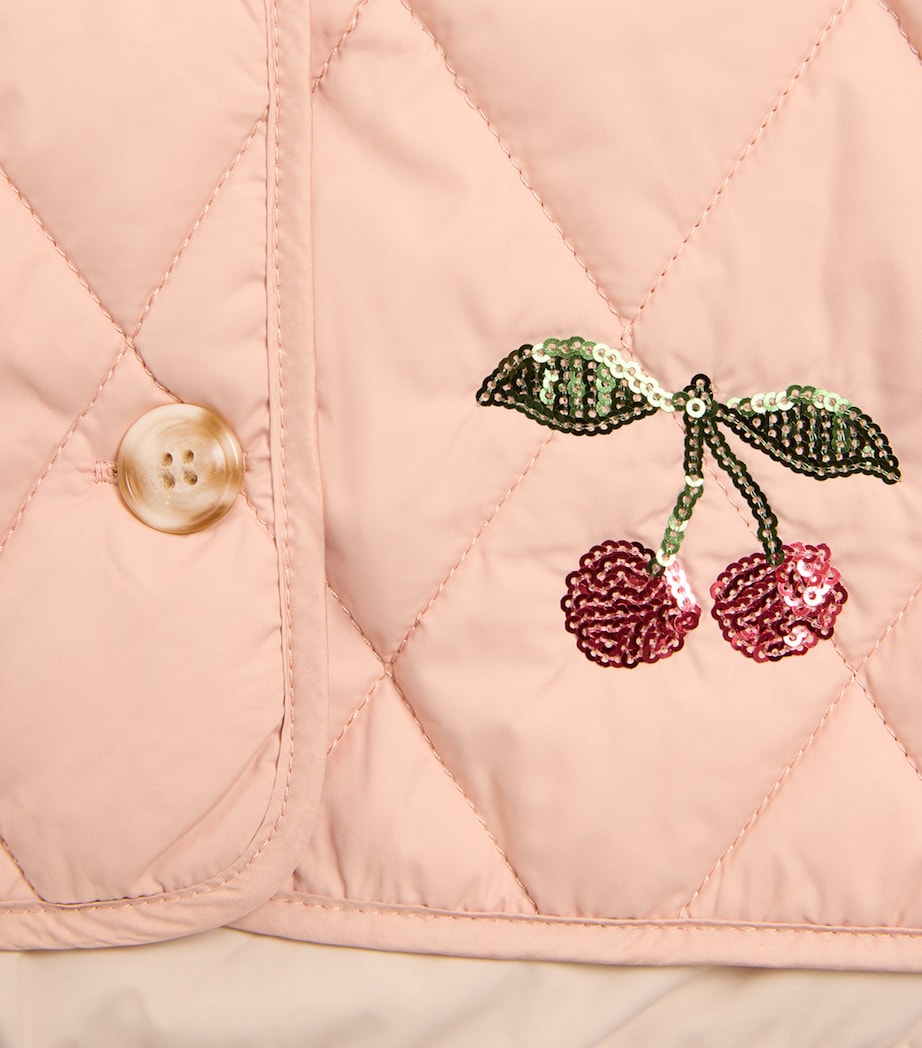 KONGES SLOJD Sequin-Embellished Flora Jacket (9 Months-10 Years) Ma Grande Cerise Image 3