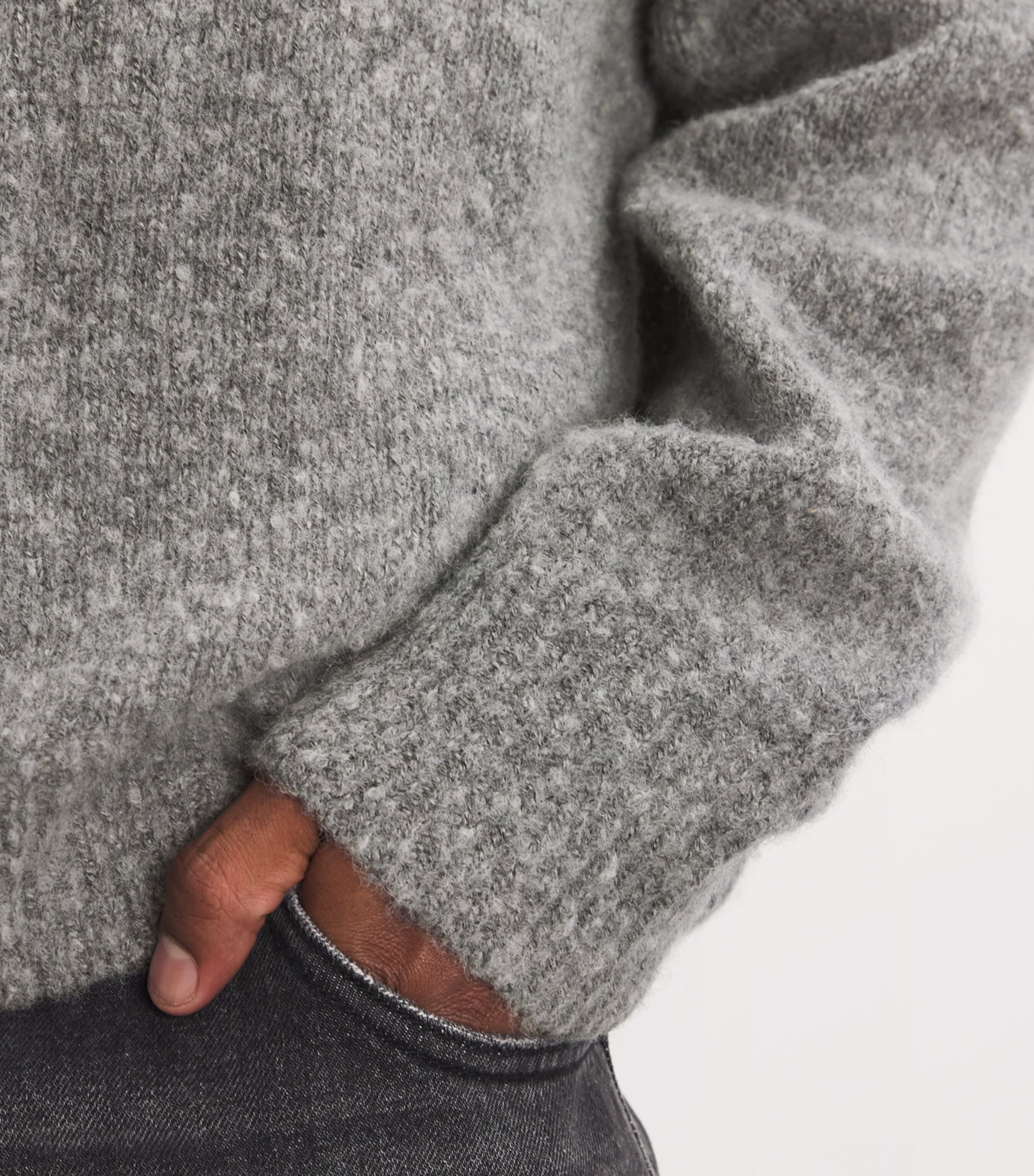 Wool-Blend Logo Sweater GREY MARL 210 Image 6
