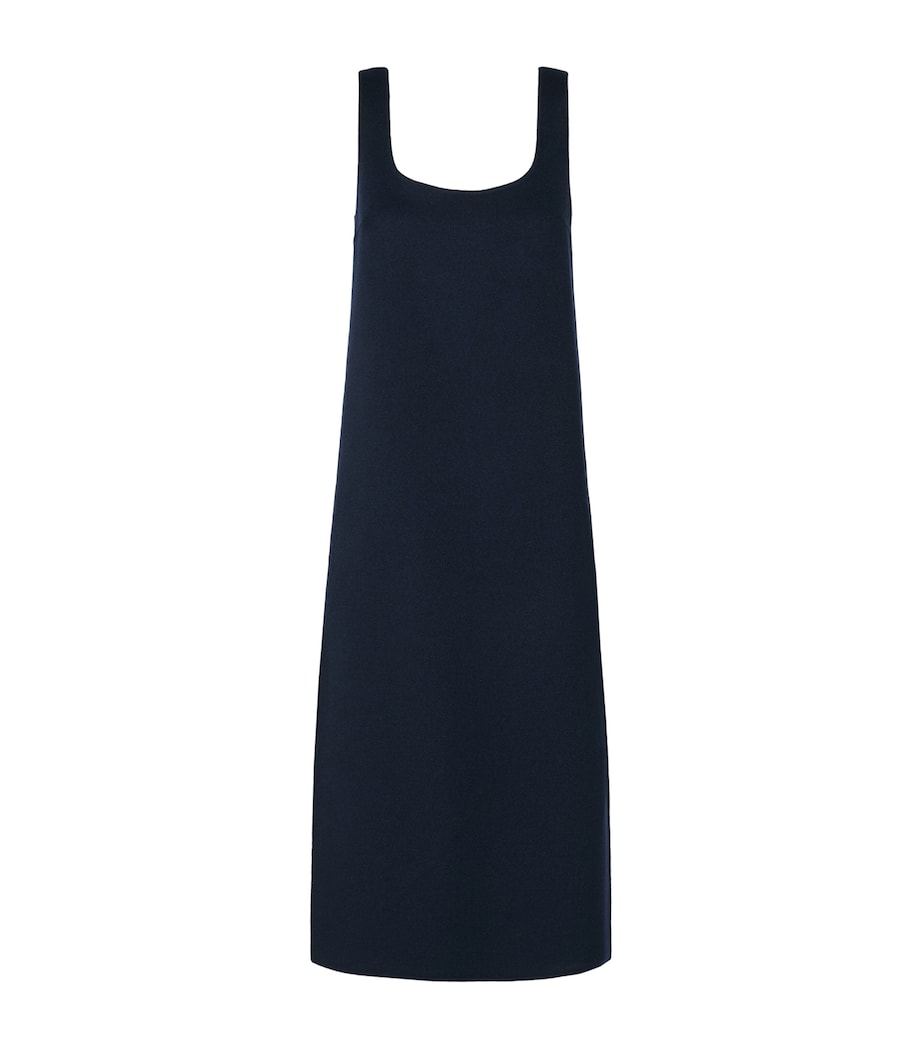 Weekend Max Mara Womens Wool-Blend Shift Midi Dress Midnightblue Image 1