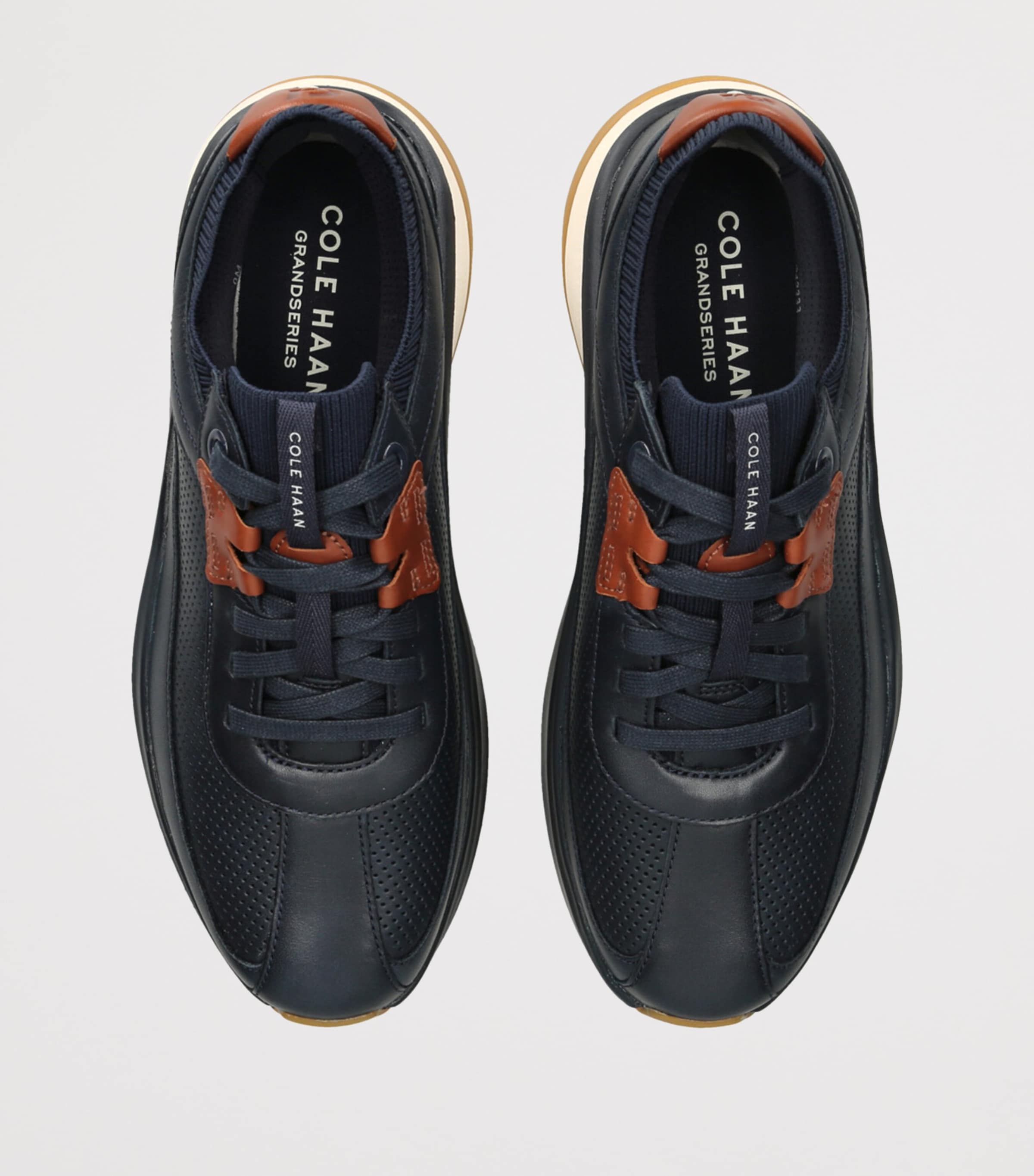 Leather GrandPrø All-Day Runner Sneakers NAVY Image 4