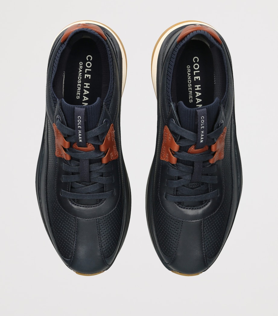 Leather GrandPrø All-Day Runner Sneakers NAVY Image 4