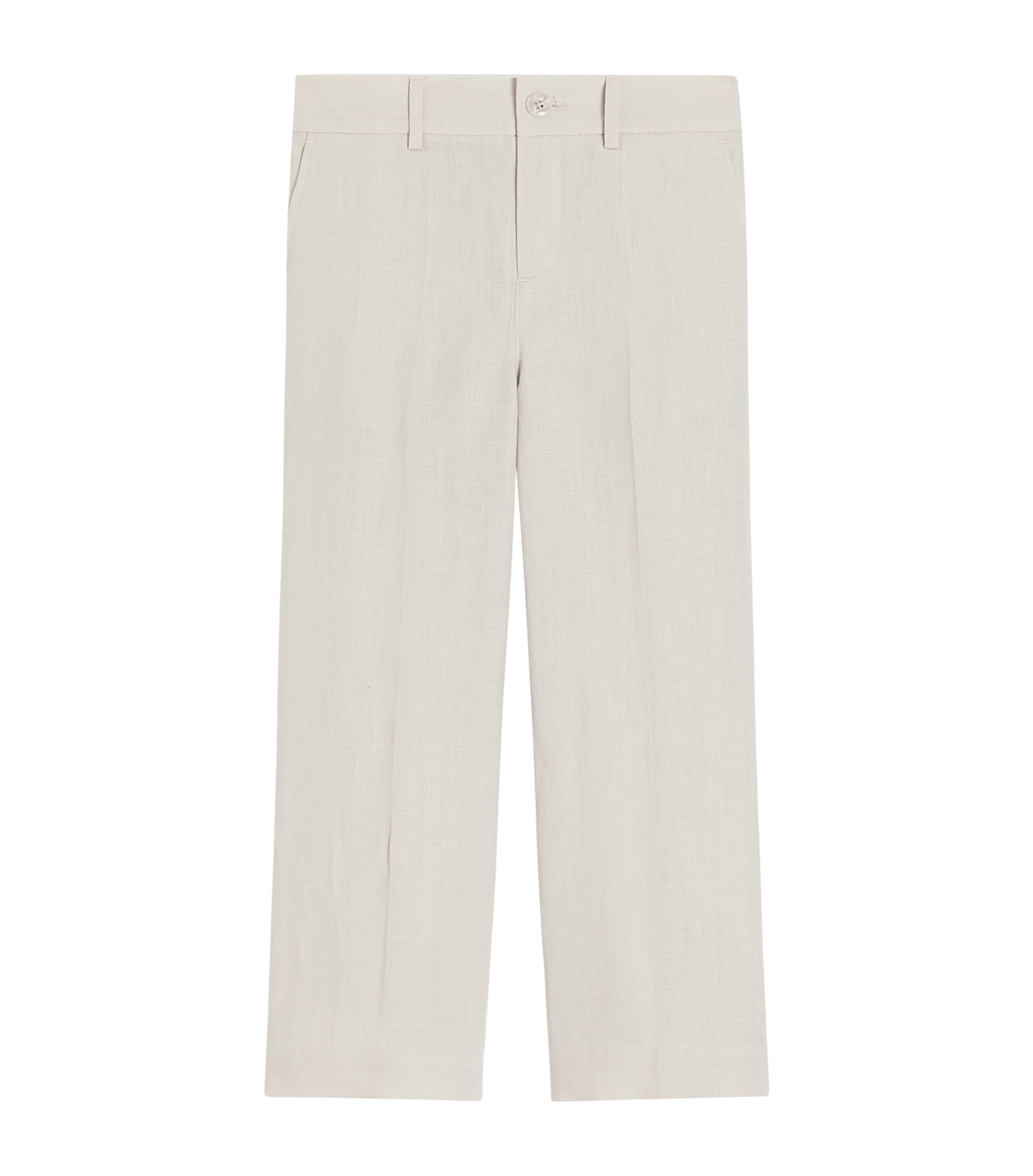 Dolce&Gabbana Kids Linen Trousers (8-14 Years) Beige Image 1