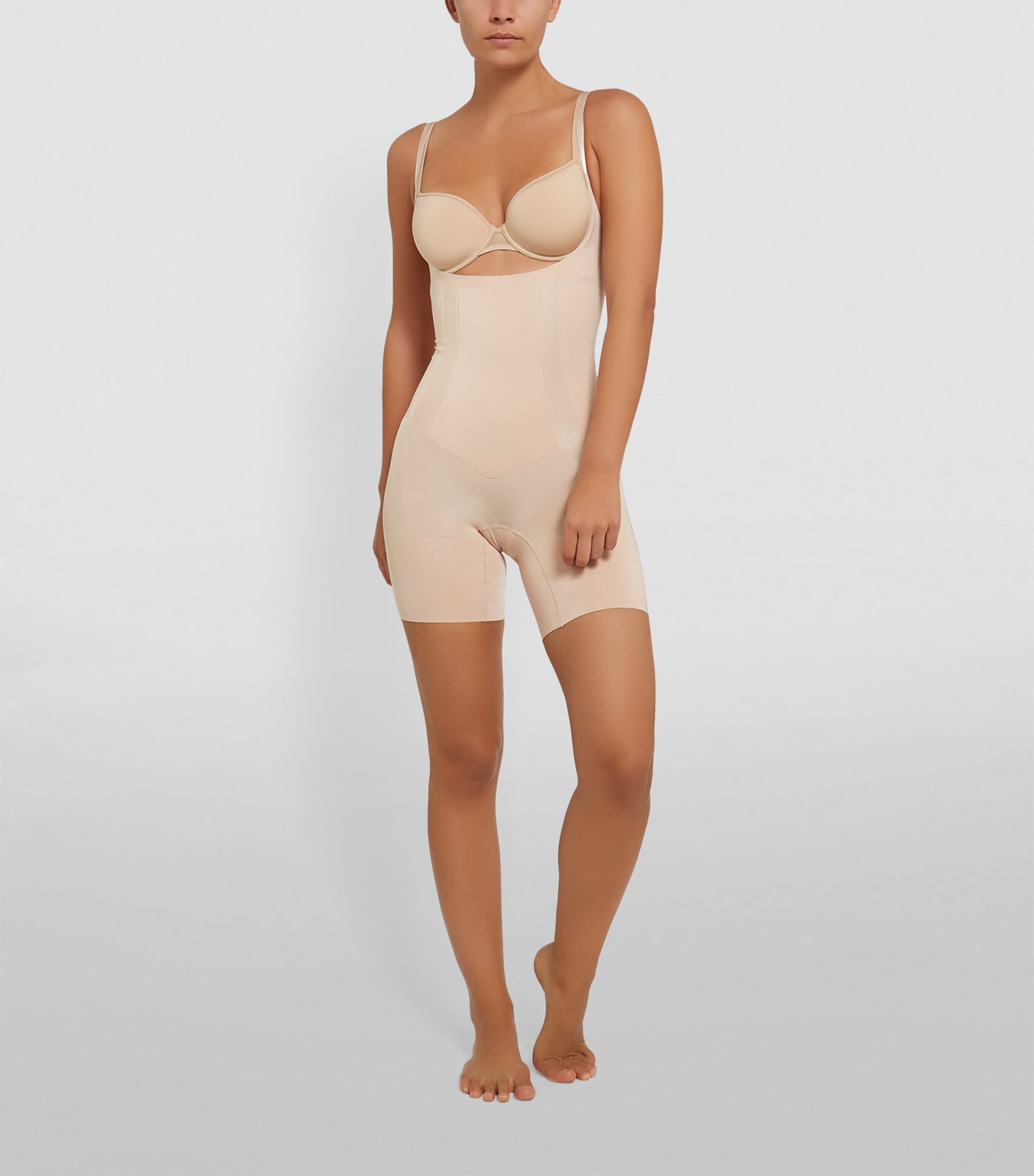 SPANXsculpt OnCore Open-Bust Mid-Thigh Bodysuit - Firm Control NO COLOUR Image 3
