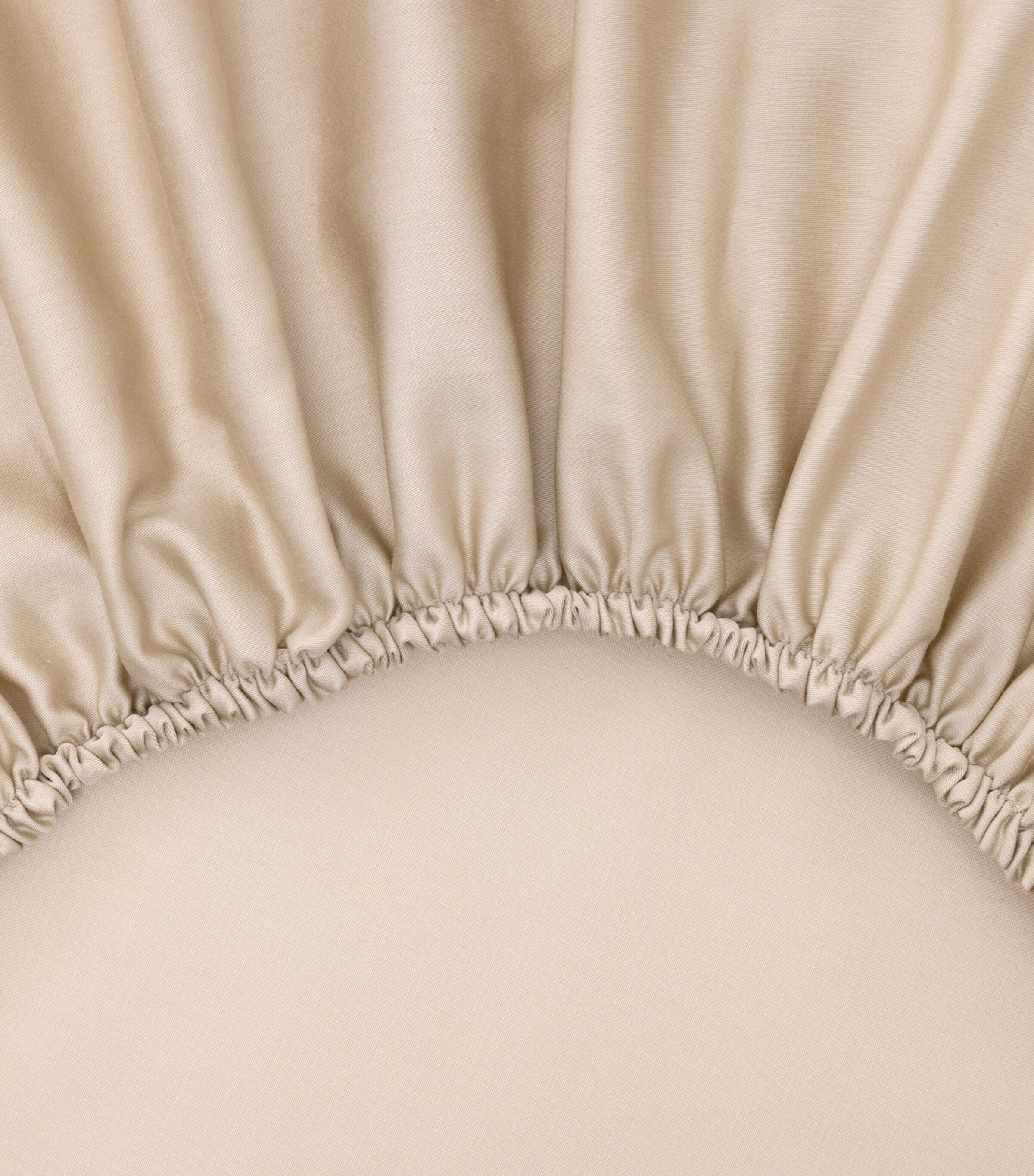 Yves Delorme Triomphe Double Fitted Sheet (135cm x 190cm) Dune Image 2