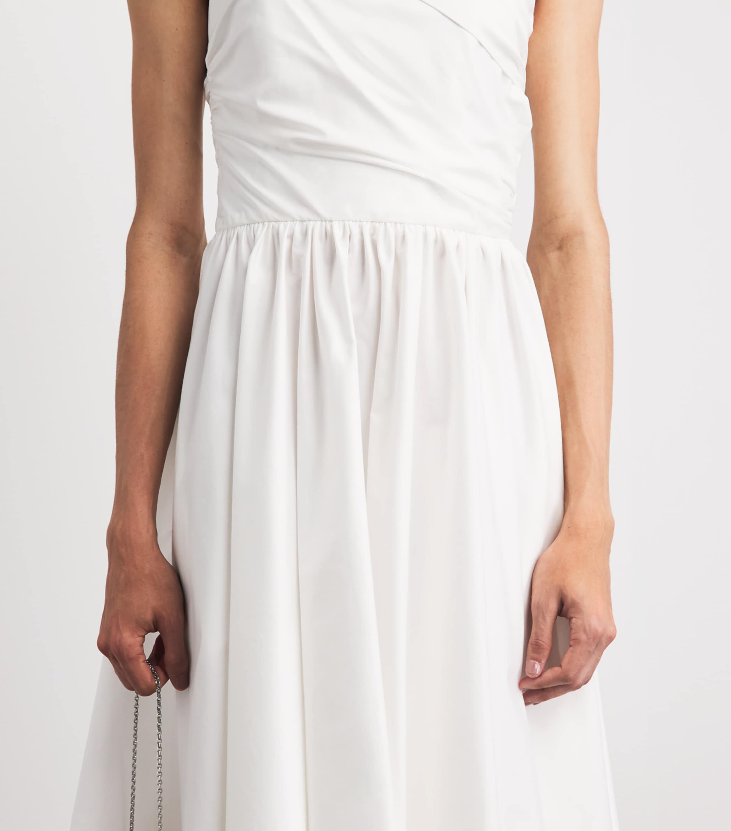 Safiyaa Womens Cotton Appolline Midi Dress Ivory Image 3