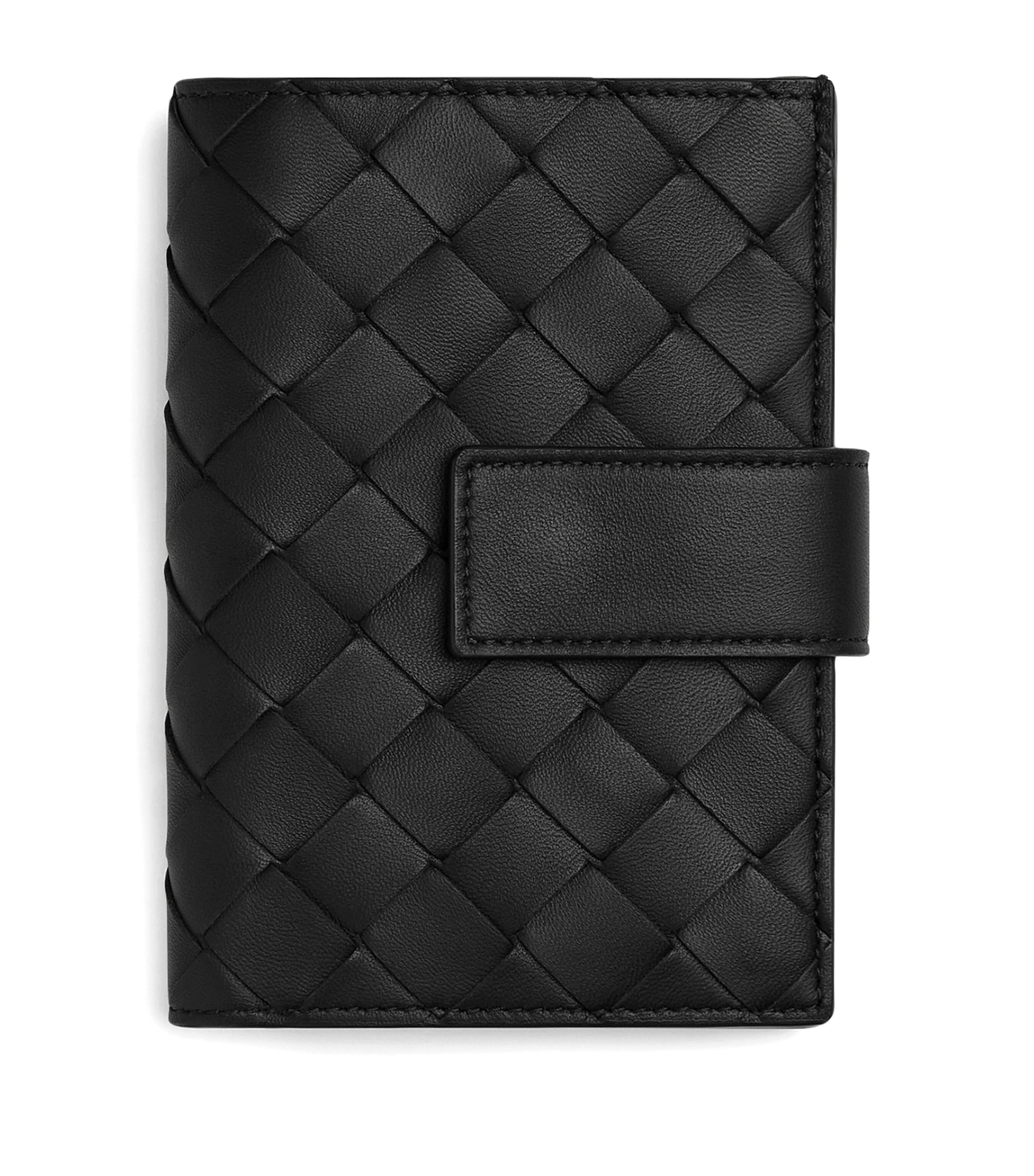 Bottega Veneta Gold Leather Tag Passport Case | Harrods US