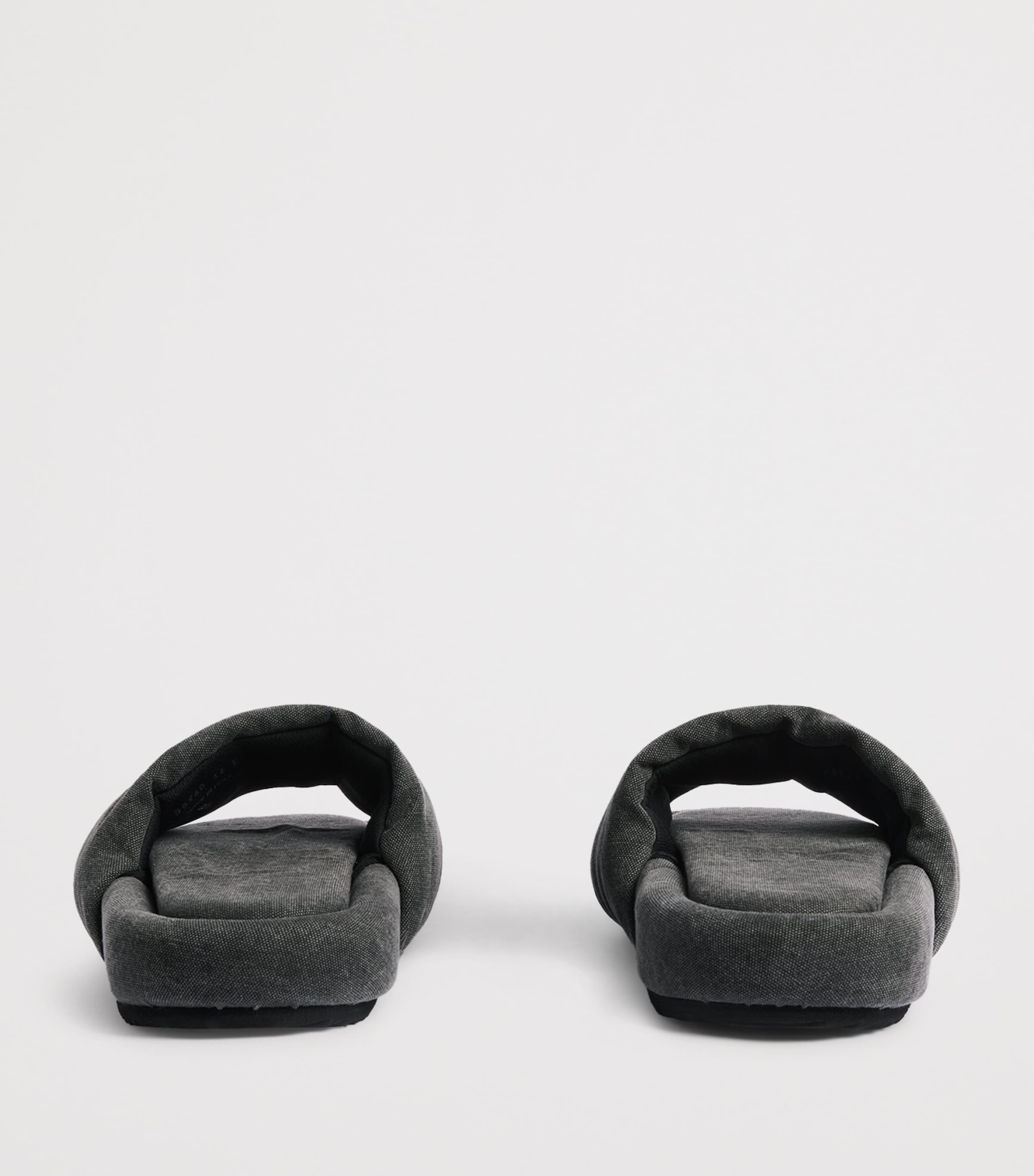Rick Owens Canvas Chancla Slides Gravel Image 5