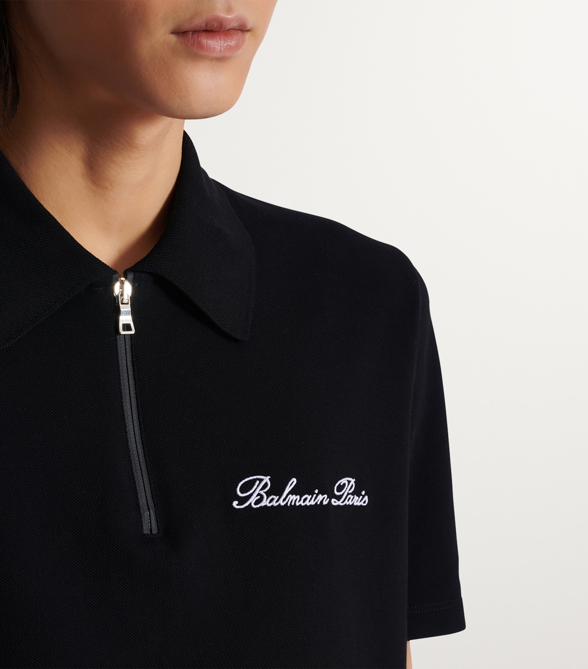 Embroidered Logo Polo Shirt EAB NOIR/BLANC Image 6