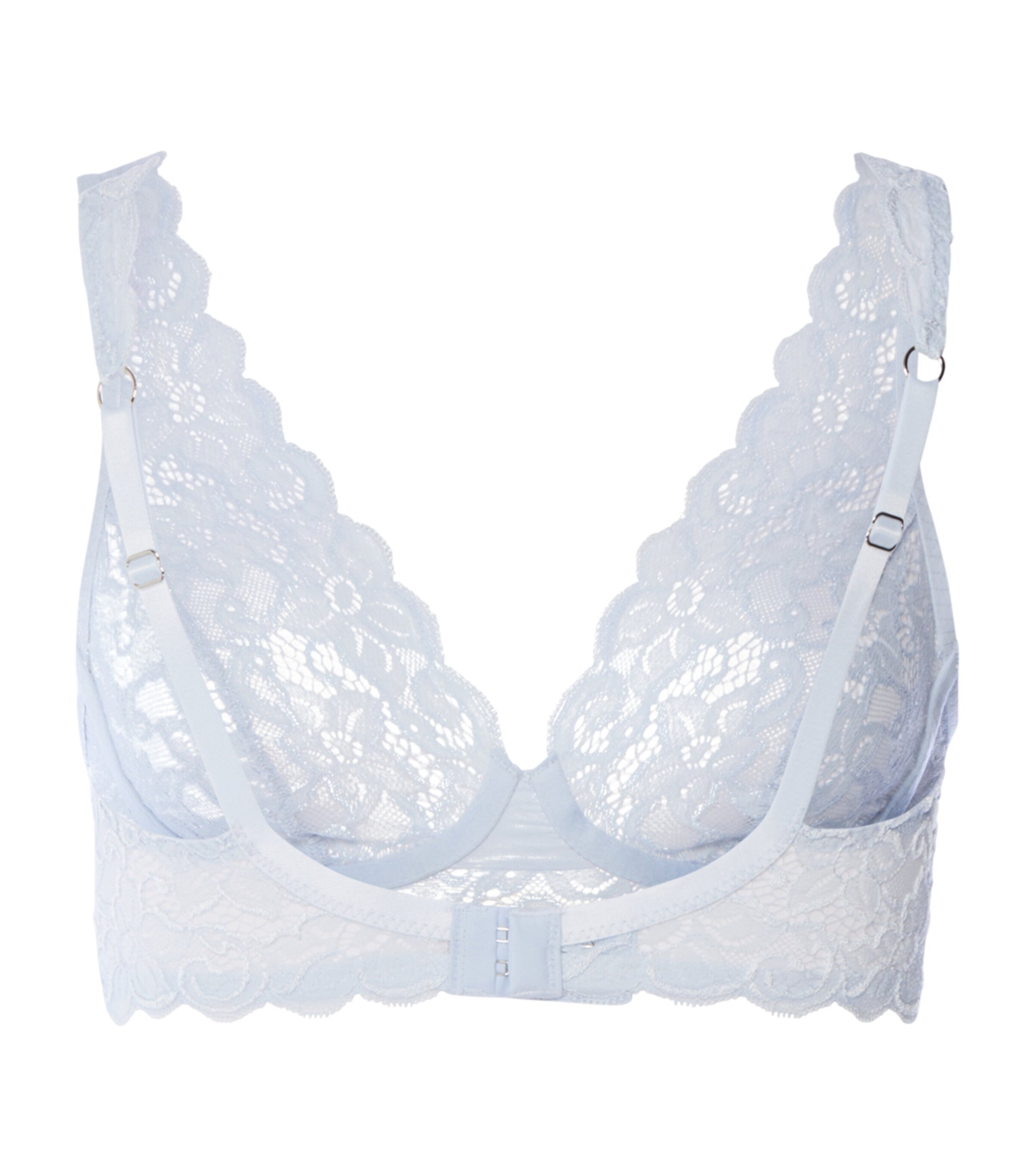 Hanro Womens Lace Moments Bra Blue Dove Image 5