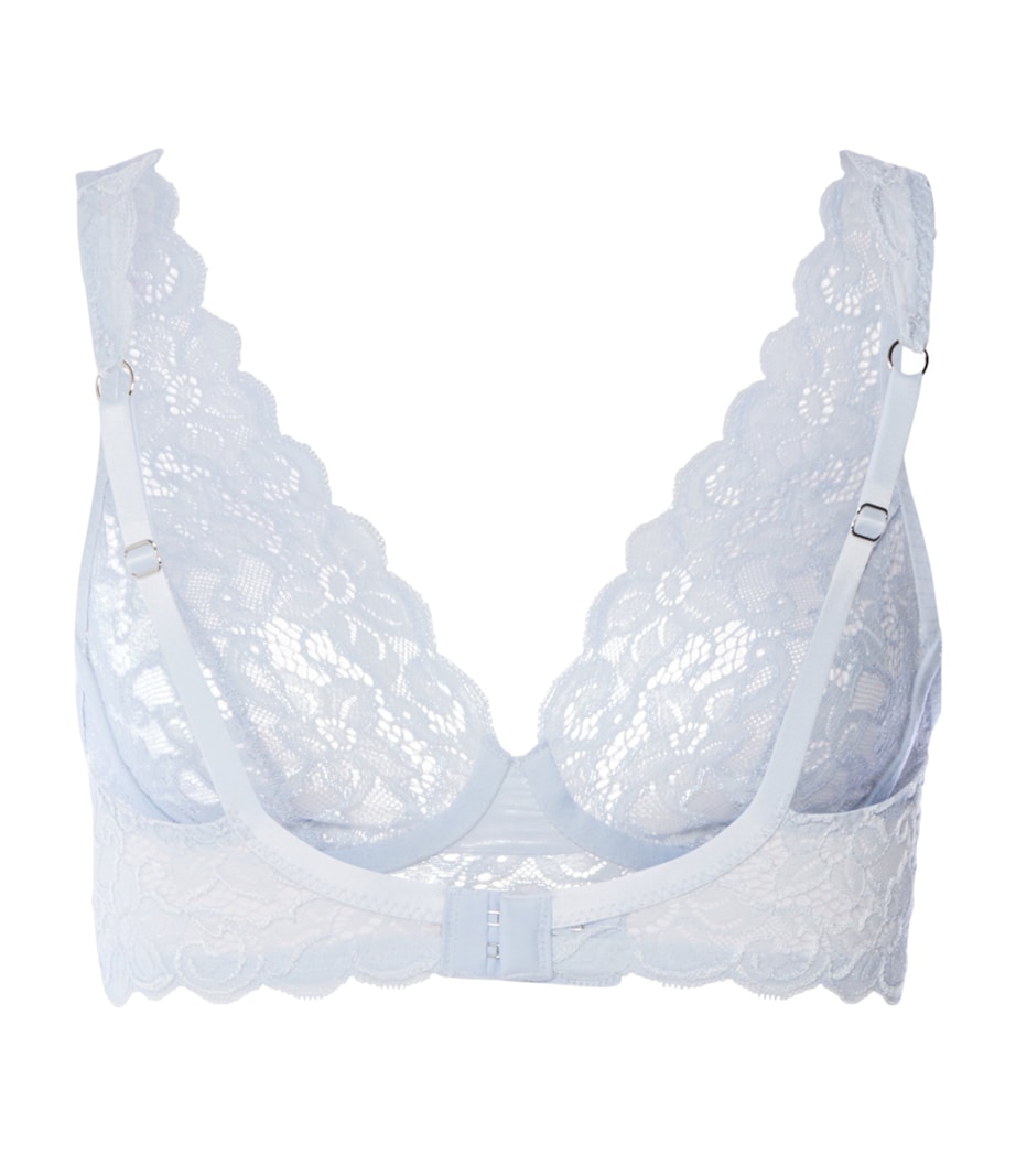 Hanro Womens Lace Moments Bra Blue Dove Image 5