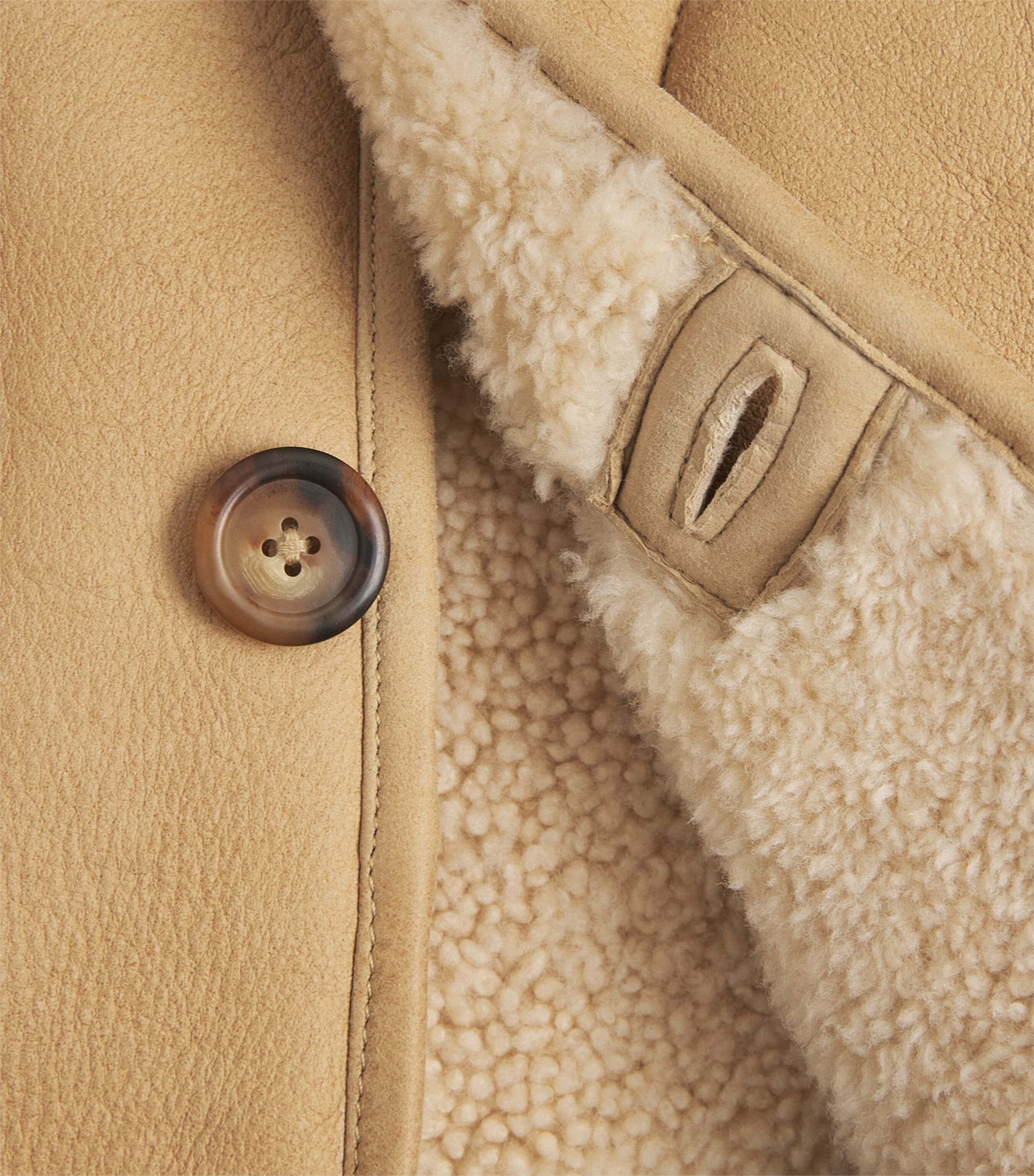 Shearling Reversible Jacket TAUPE/CREAM Image 5