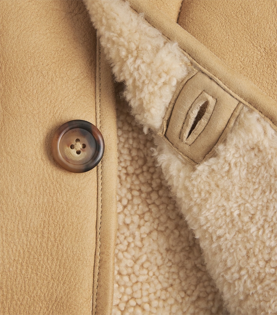 Shearling Reversible Jacket TAUPE/CREAM Image 5