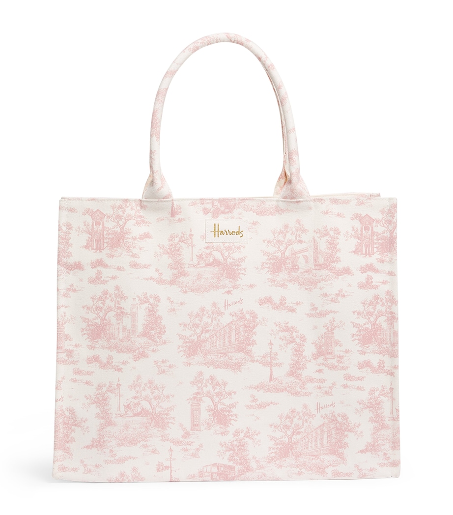 Toile Grocery Shopper Bag PINK Image 1