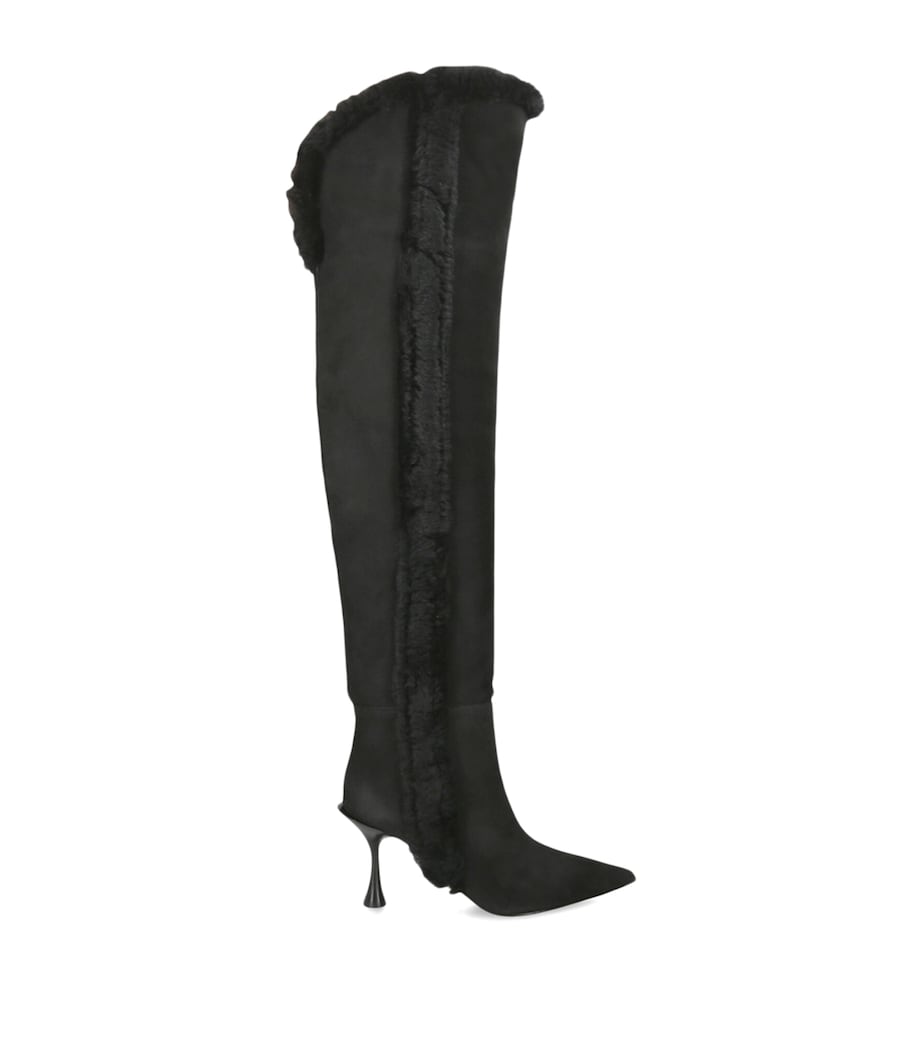 BETZÁBE Suede Bree Over-The-Knee Boots 80 Black Image 1