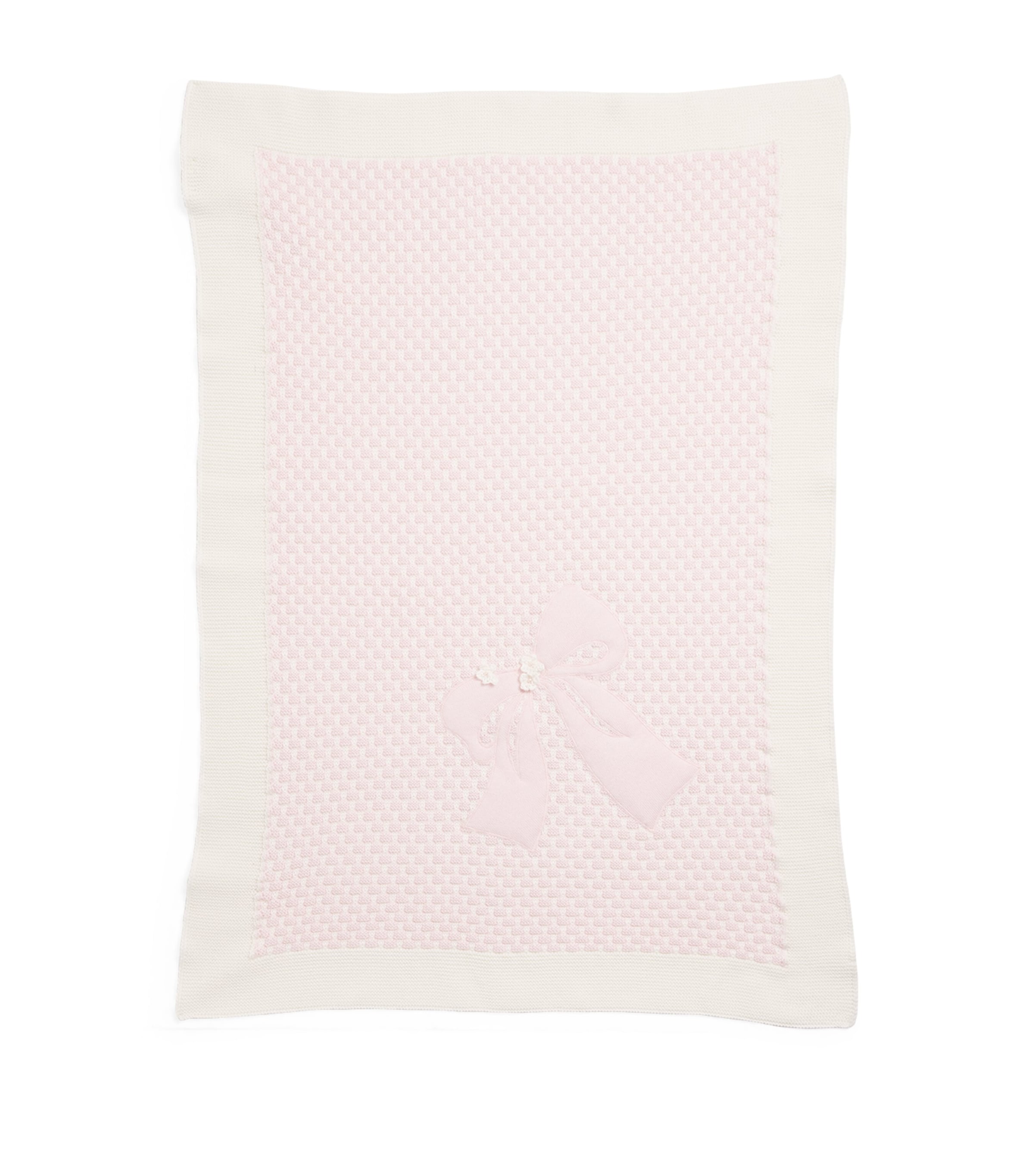 Bimbalò Wool Bow-detail Blanket In White