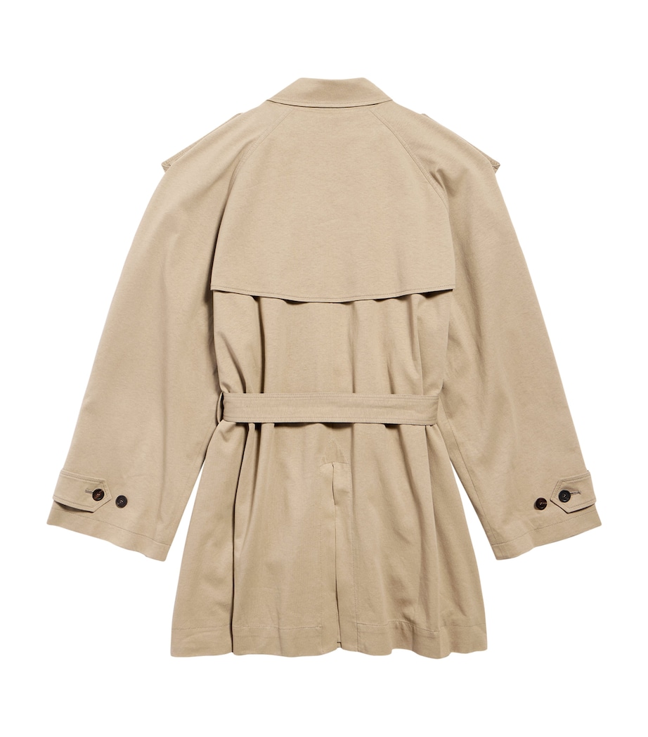 Cotton Cropped Trench Coat 9772 Image 6