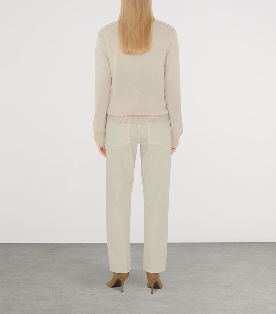 Wool Logo Label Sweater NUTMEG Image 5