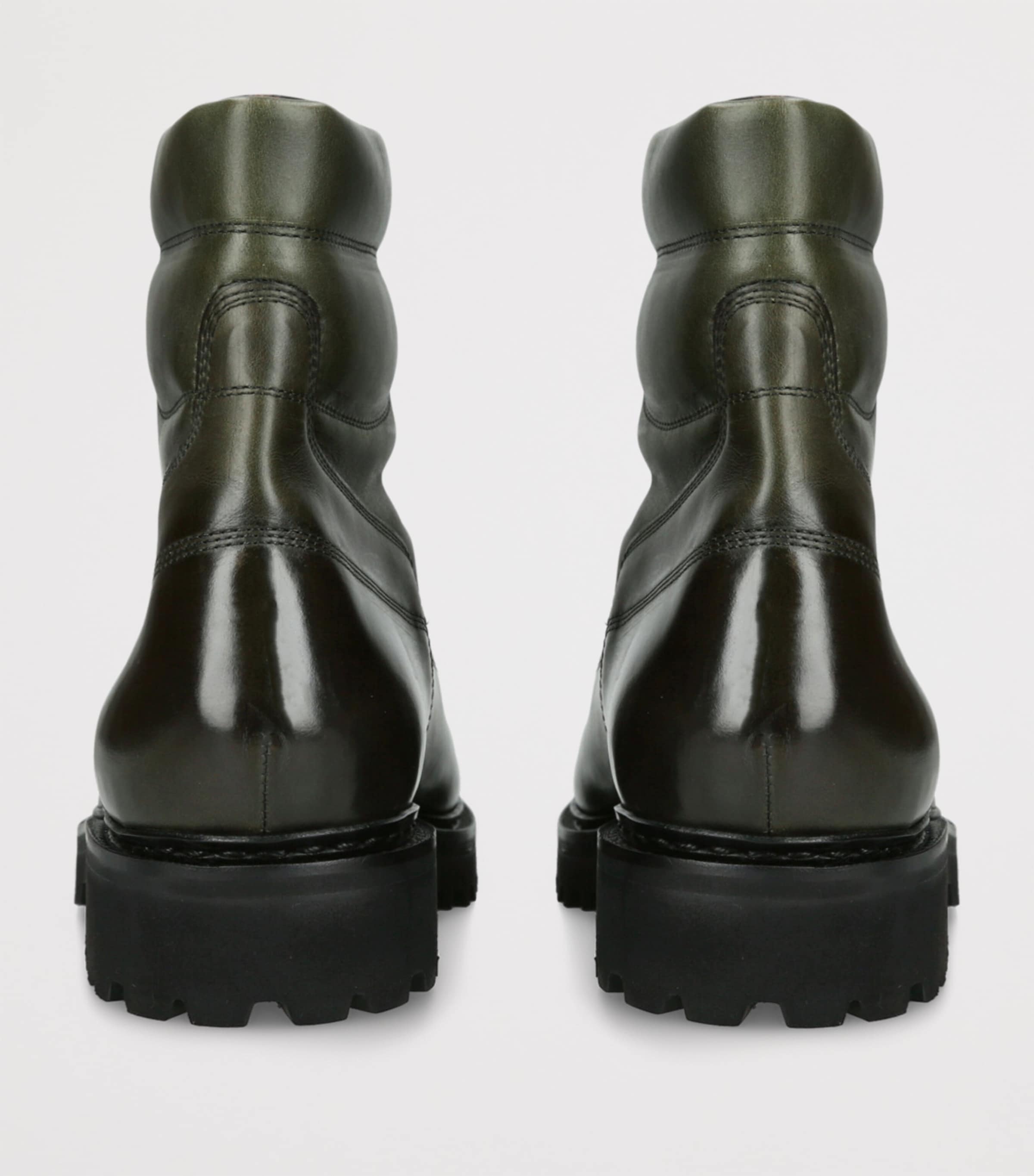 Leather Peak Boots DARK GREEN Image 2