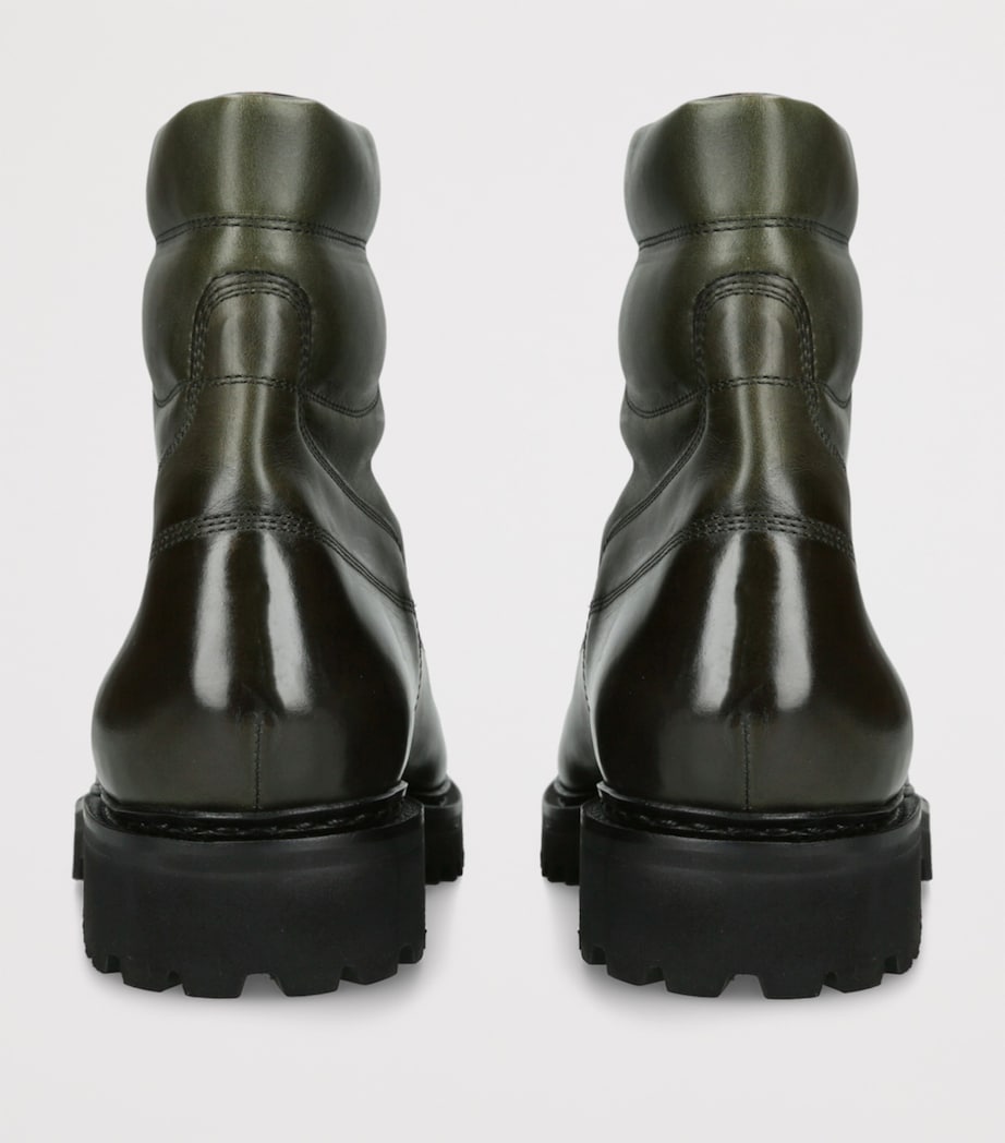 Leather Peak Boots DARK GREEN Image 2