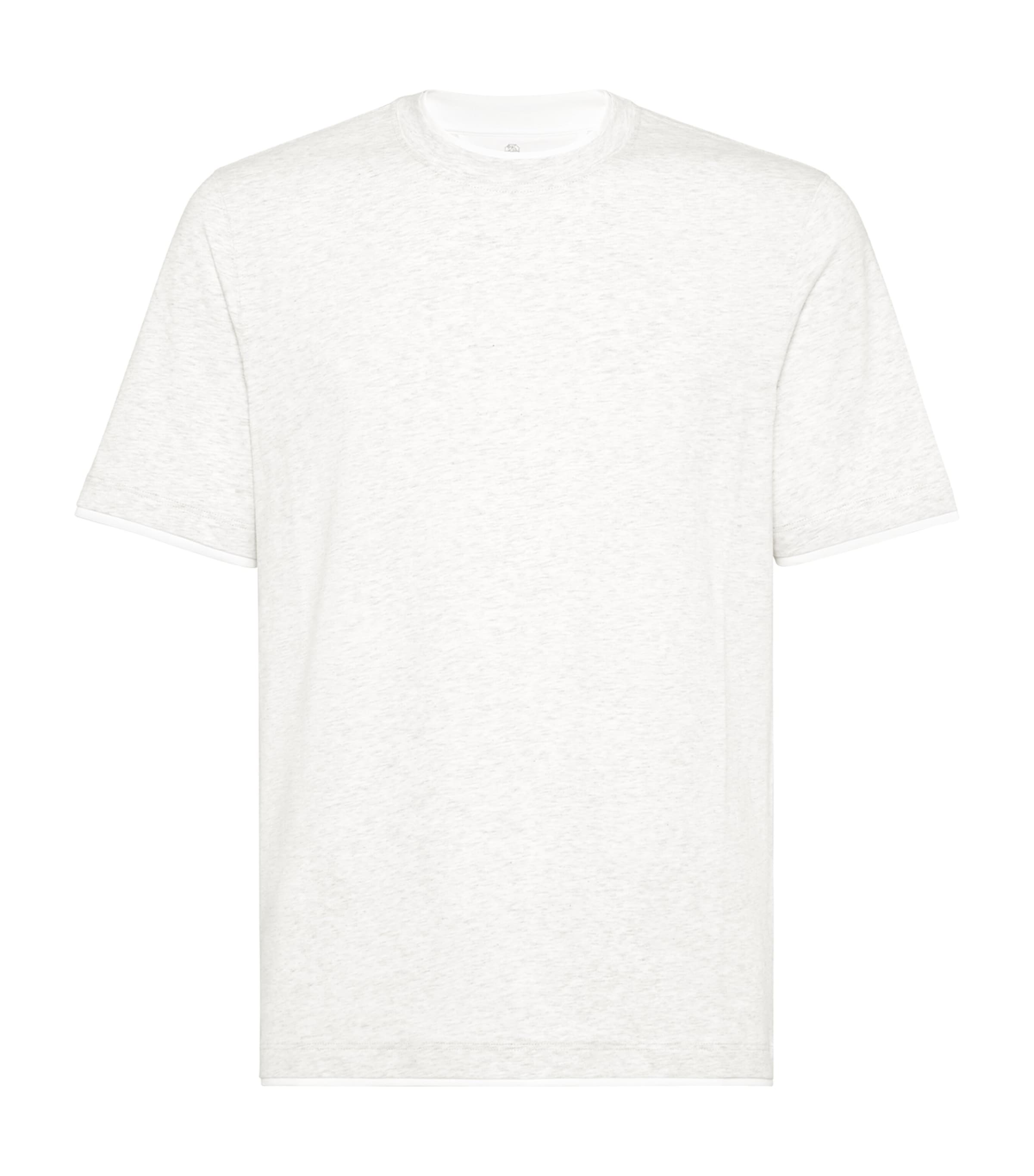 Brunello Cucinelli Solid Crewneck T-shirt In White