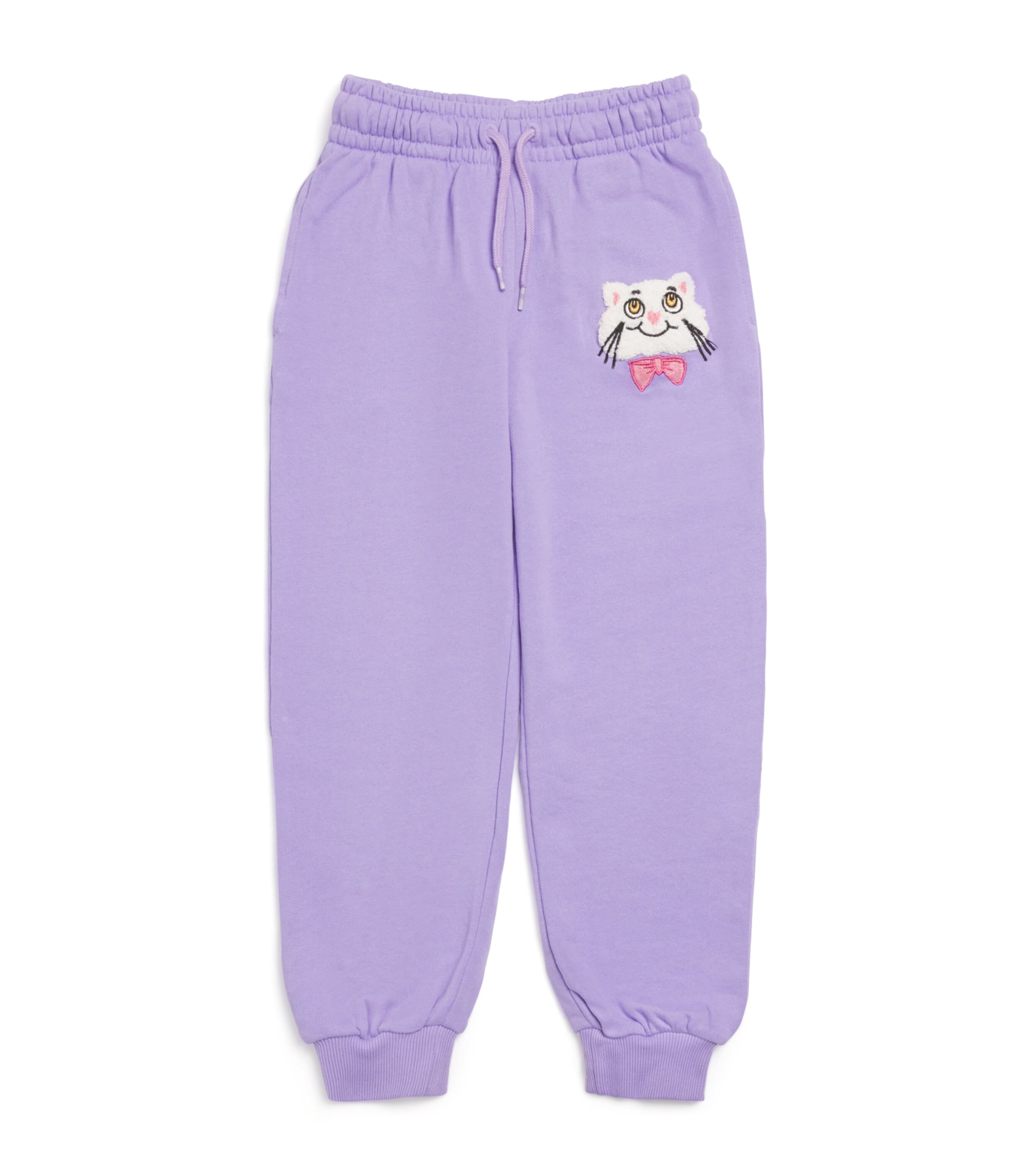 Organic Cotton Cat Sweatpants (3-11 Years) PURPLE Image 1