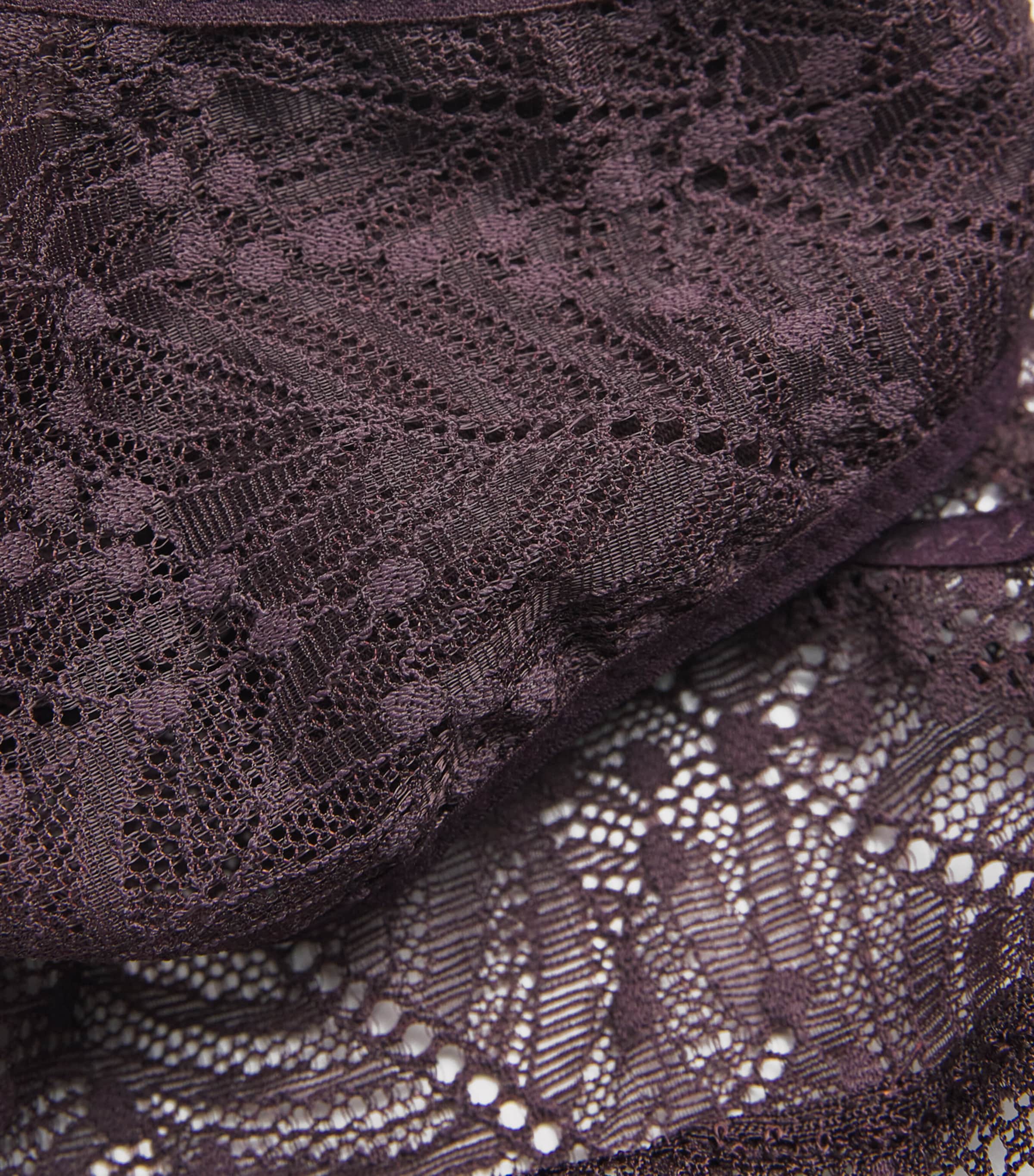 Lace Comète Bikini Briefs 429 DARK BROWN Image 4